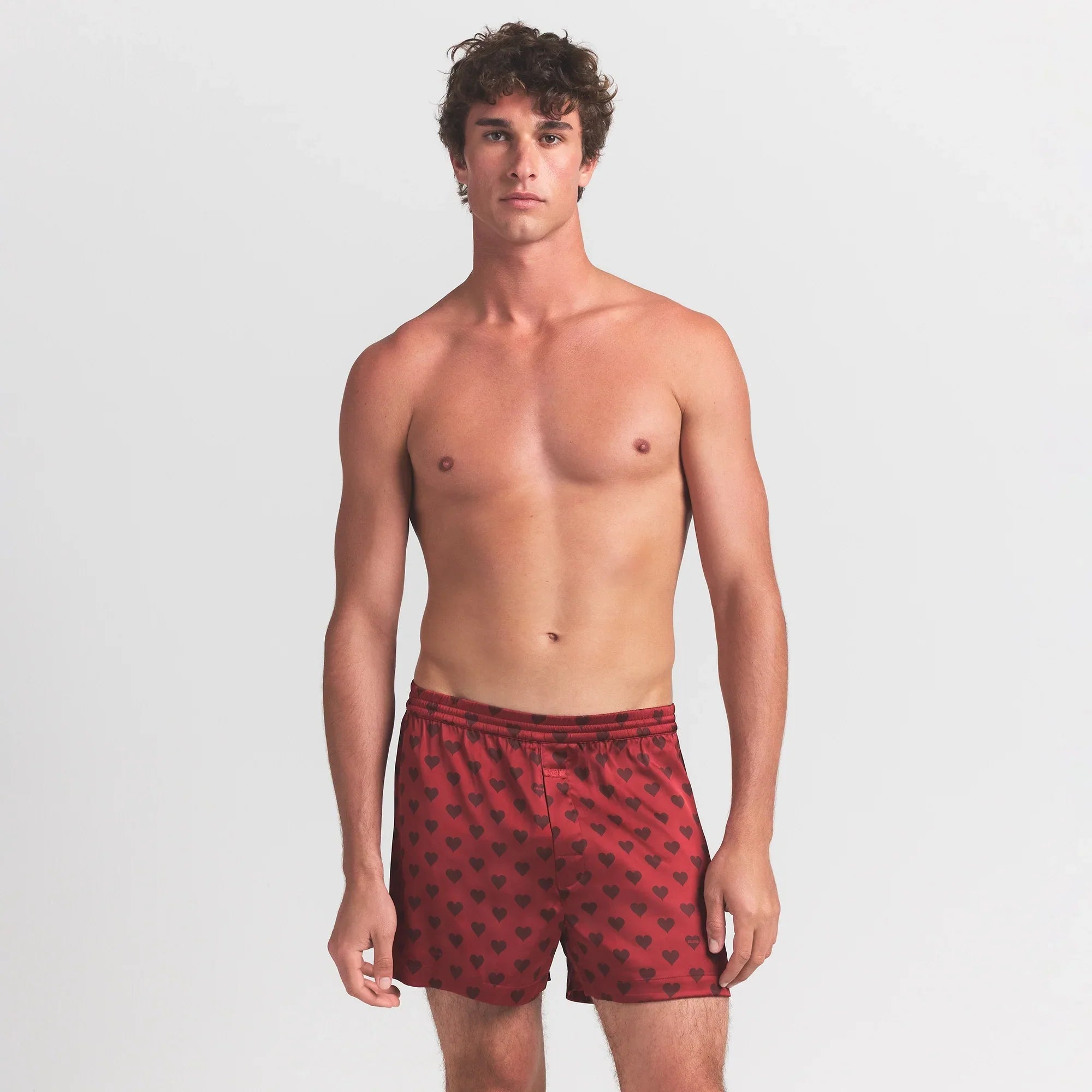 SKIMS SATEEN SLEEP MENS 3″ BOXER SHORT | RED HEART HALFDROP - Sneaker Türkiye