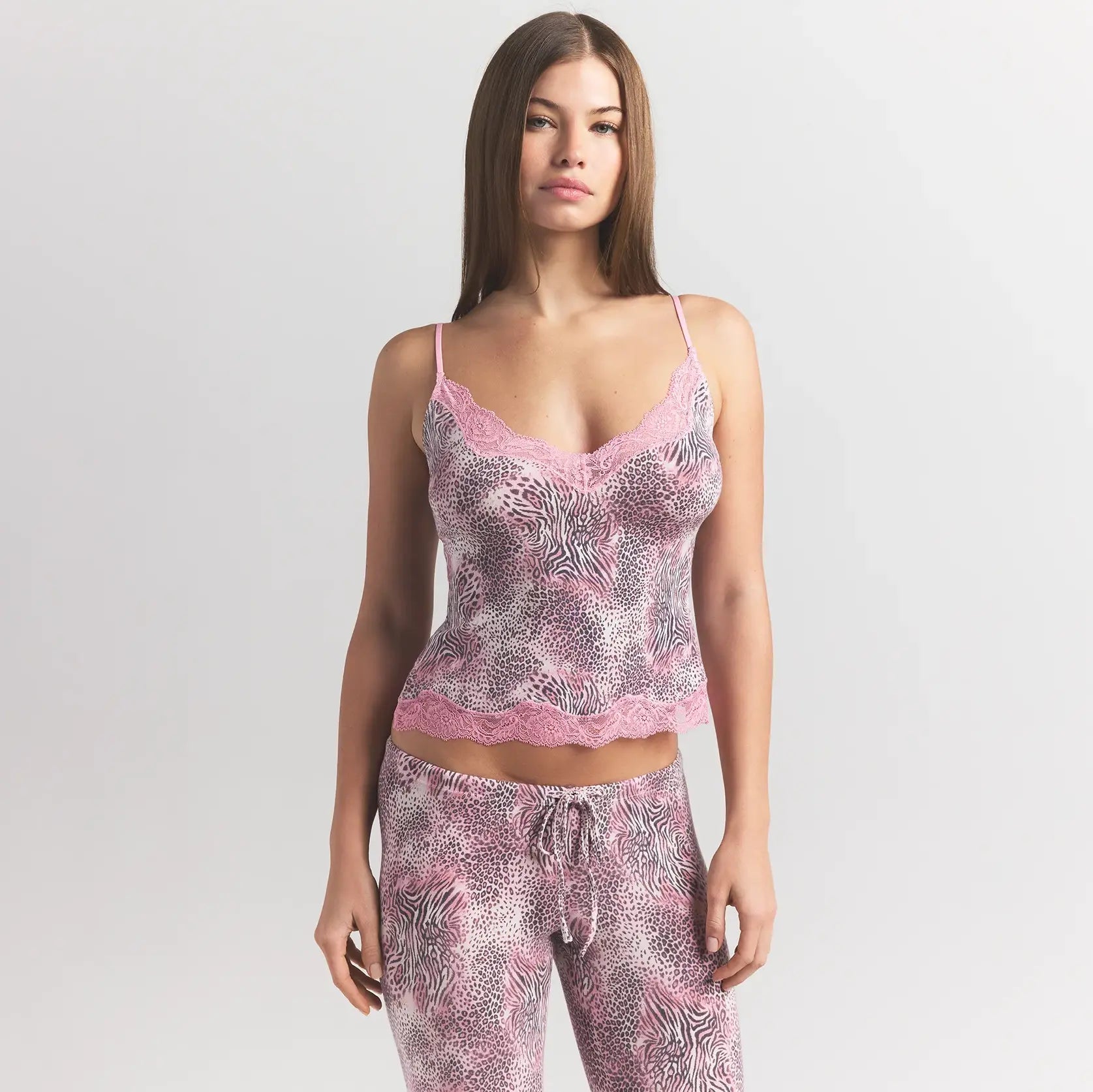 SKIMS SLEEP LACE CAMI AND PANT SET | BLOOM MINI MULTI ANIMAL - Sneaker Türkiye