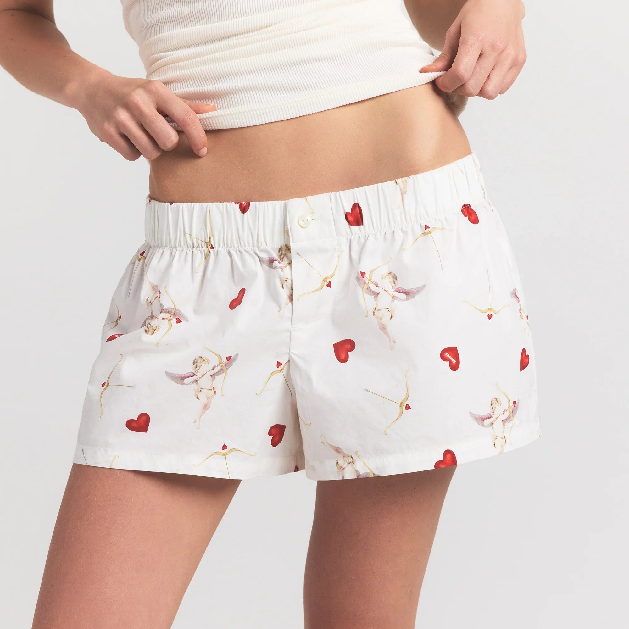 SKIMS COTTON POPLIN BOXER SLEEP SET | MARBLE CHERUB PRINT - Sneaker Türkiye