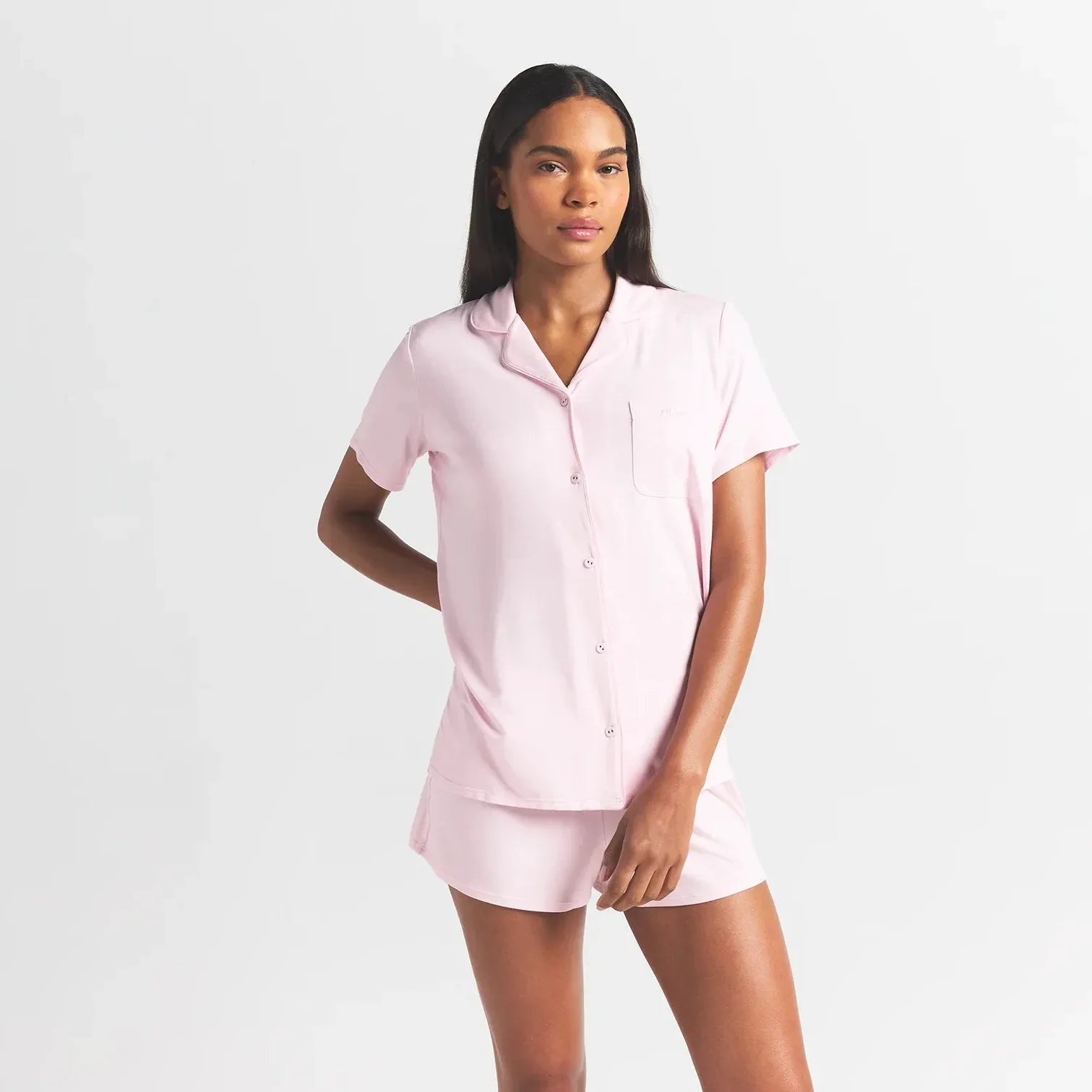 SKIMS SLEEP SHORT SLEEVE BUTTON UP SET | BLOOM - Sneaker Türkiye