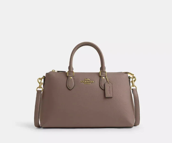 Coach Georgia Satchel Bag – Gold/Dark Stone - Sneaker Türkiye