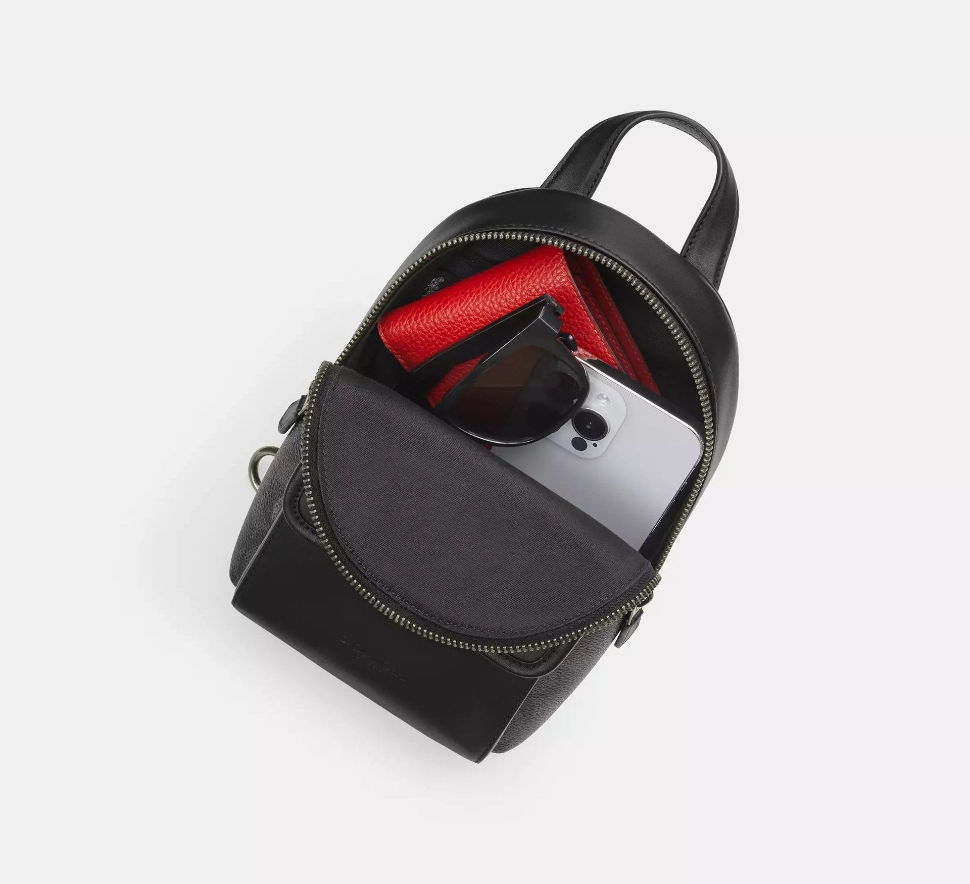 Coach Small Turnlock Sling Pack – Gunmetal/Ivory - Sneaker Türkiye