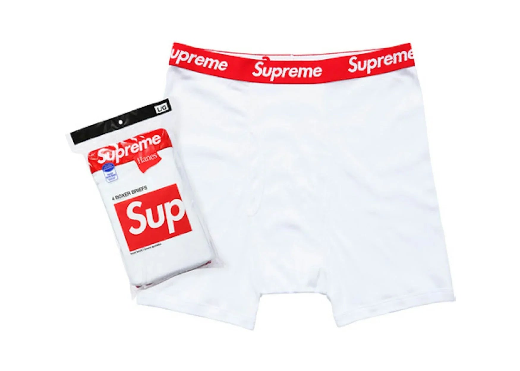 Supreme Hanes Boxer Briefs (4 Pack) White - Sneaker Türkiye