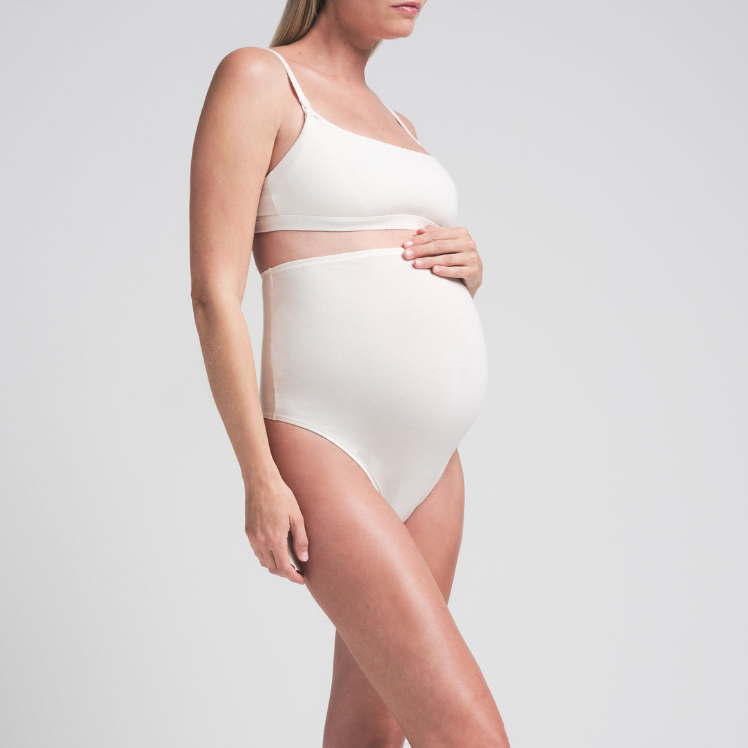 SKIMS COTTON JERSEY MATERNITY HIGH-WAISTED THONG | MARBLE - Sneaker Türkiye