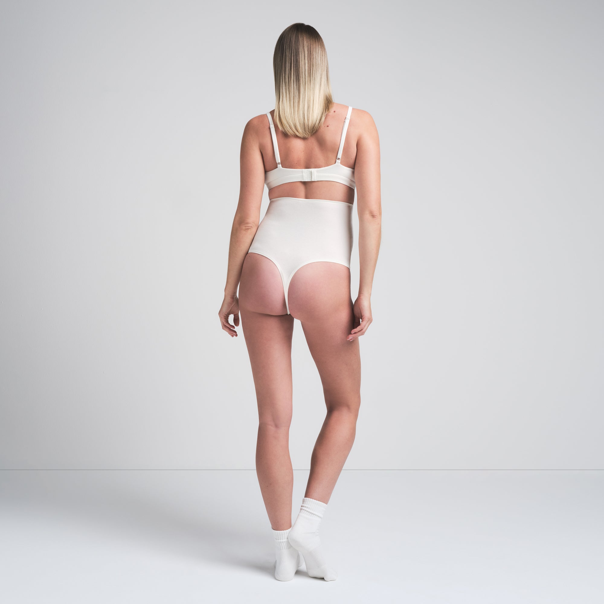 SKIMS COTTON JERSEY MATERNITY HIGH-WAISTED THONG | MARBLE - Sneaker Türkiye