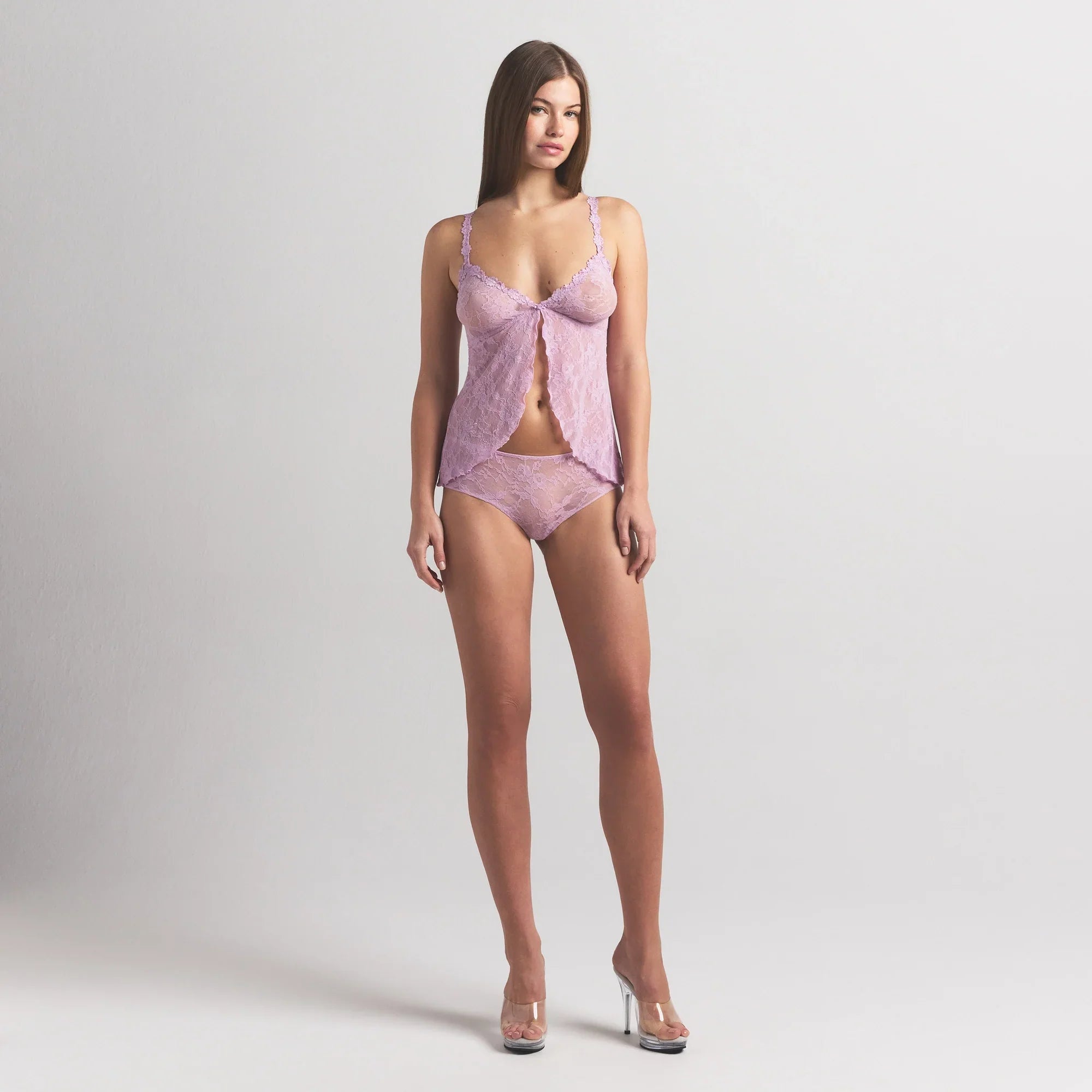 SKIMS STRETCH LACE BABYDOLL TOP | BABY PINK - Sneaker Türkiye