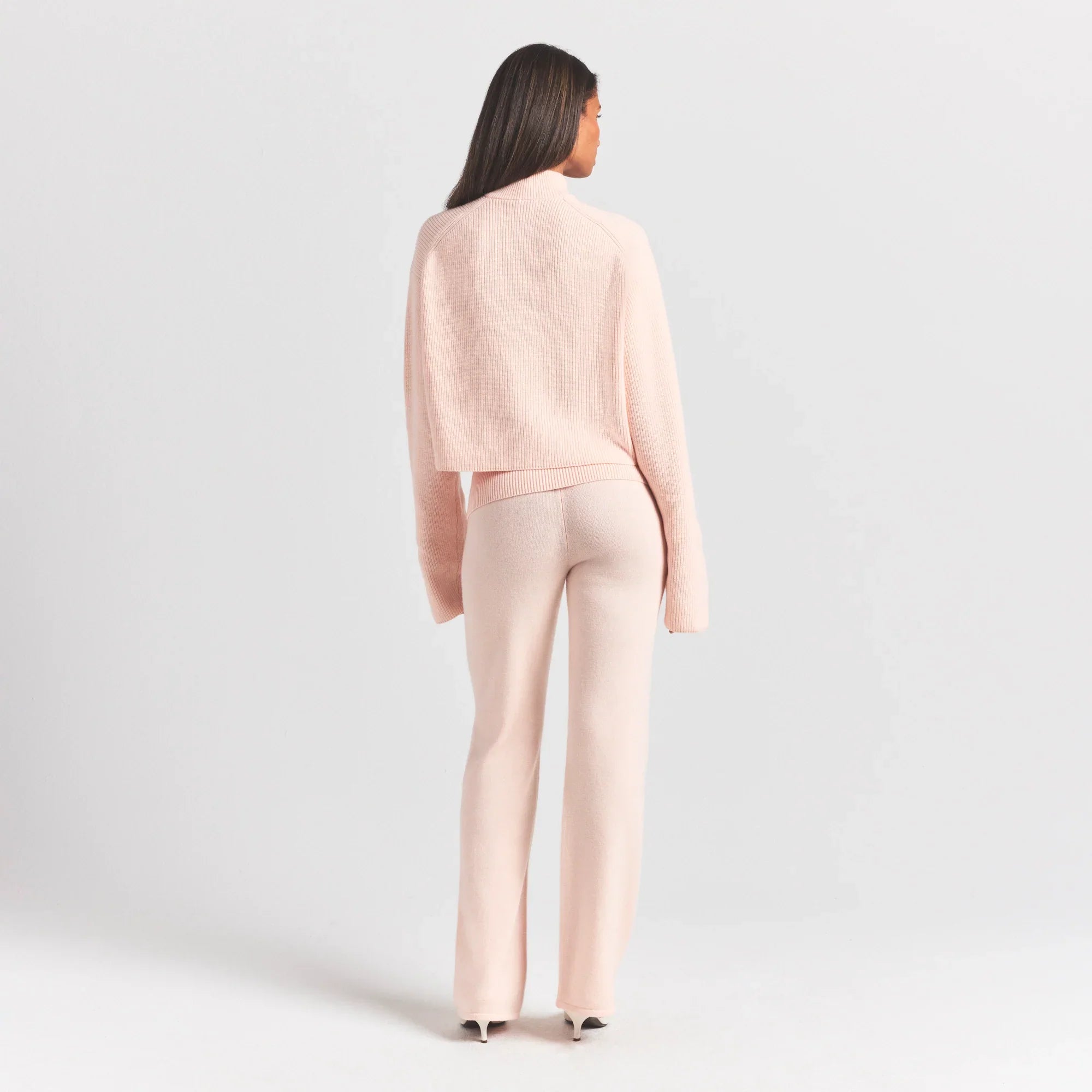 SKIMS SWEATER KNITS RIBBED MOCK NECK ZIP UP | PRIMROSE - Sneaker Türkiye