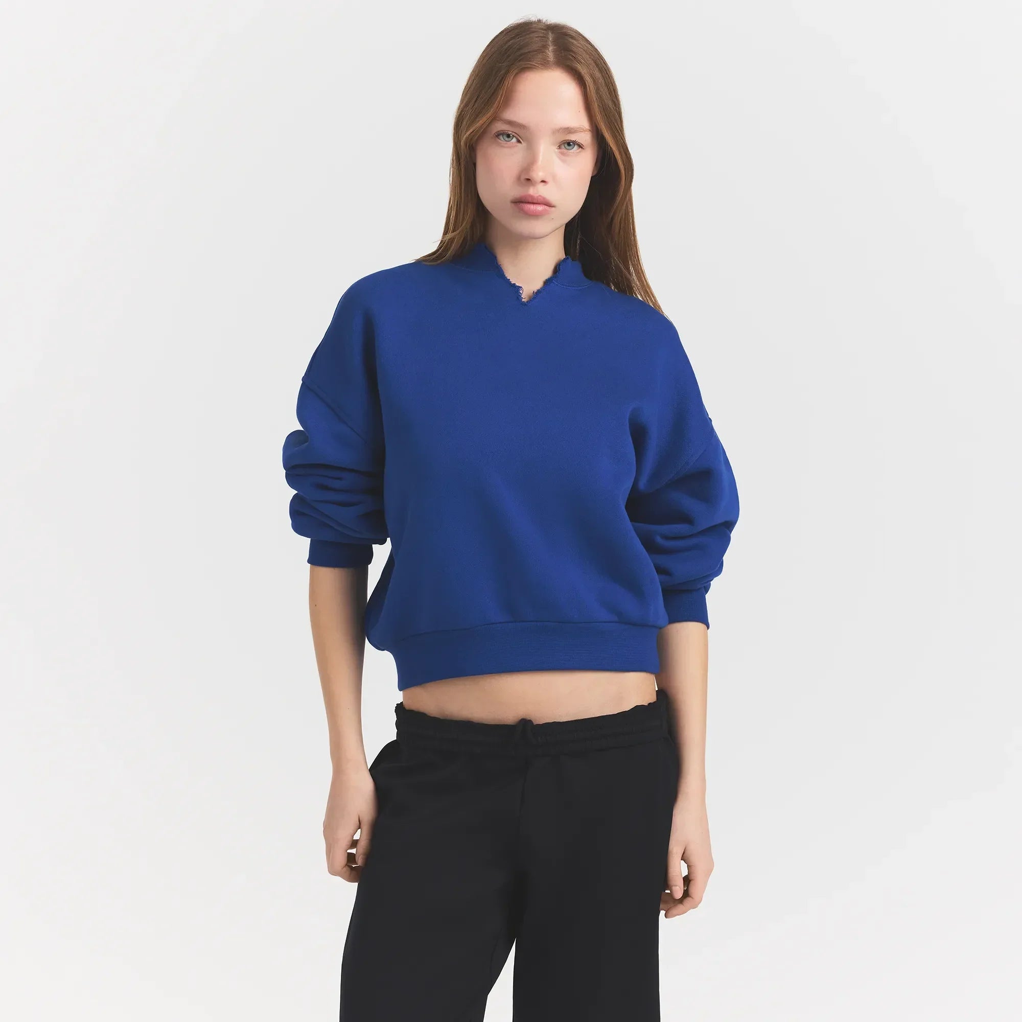 SKIMS HEAVYWEIGHT FLEECE CREWNECK | COBALT - Sneaker Türkiye