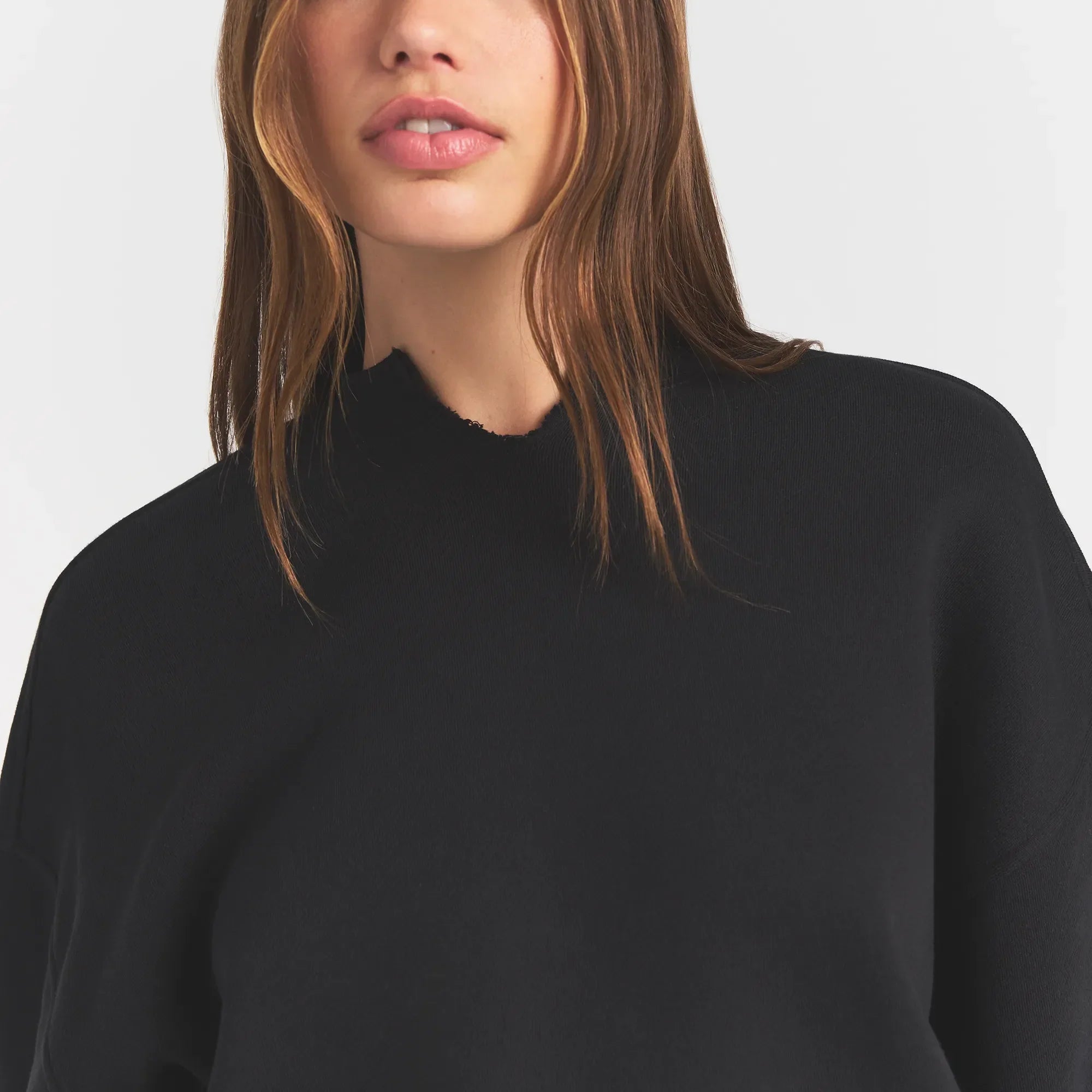 SKIMS HEAVYWEIGHT FLEECE CREWNECK | ONYX - Sneaker Türkiye