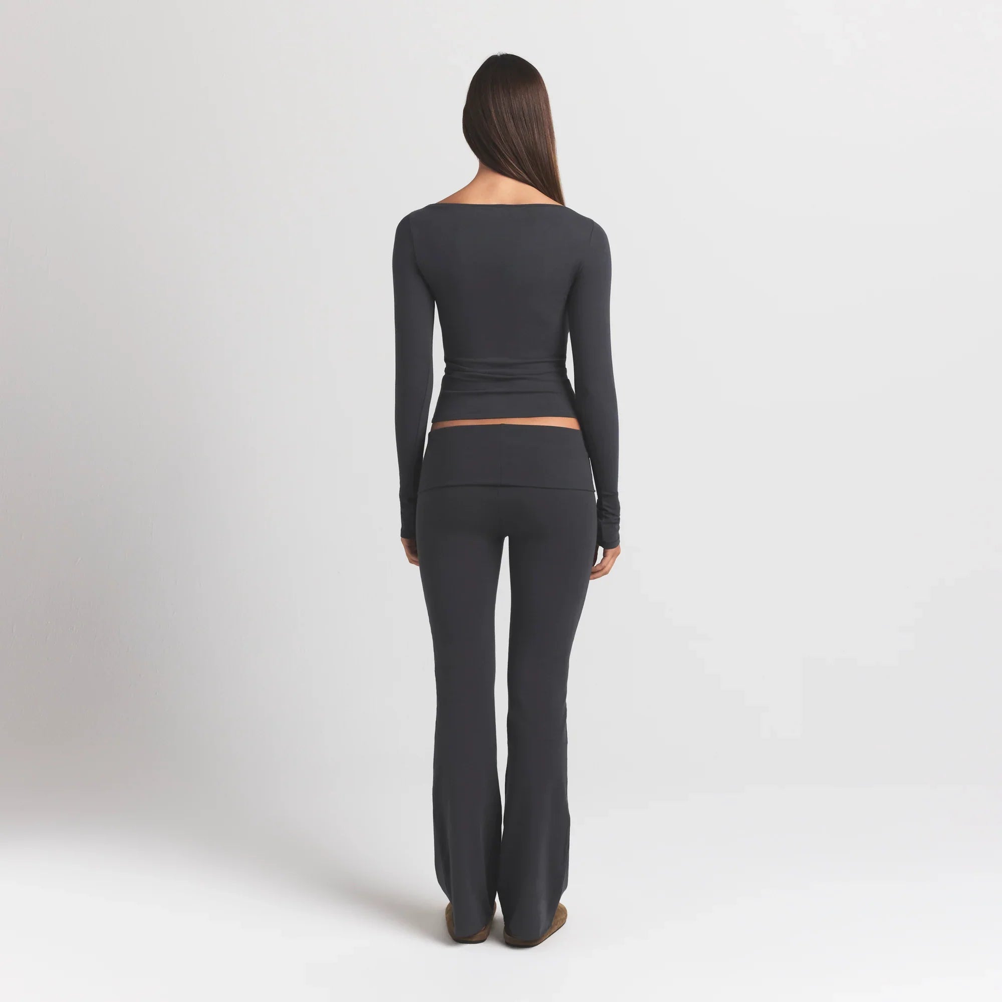 SKIMS COTTON JERSEY LONG SLEEVE BOATNECK TOP | ASH - Sneaker Türkiye