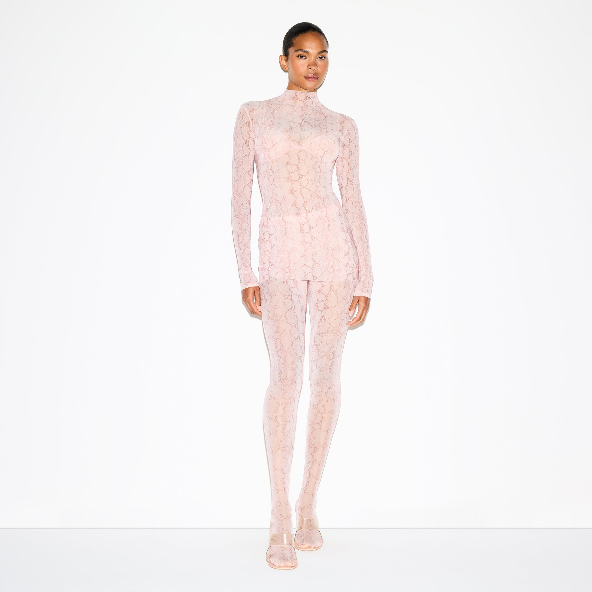 SKIMS MILKY SHEER TUNIC | ROSE PASTEL SNAKE PRINT - Sneaker Türkiye