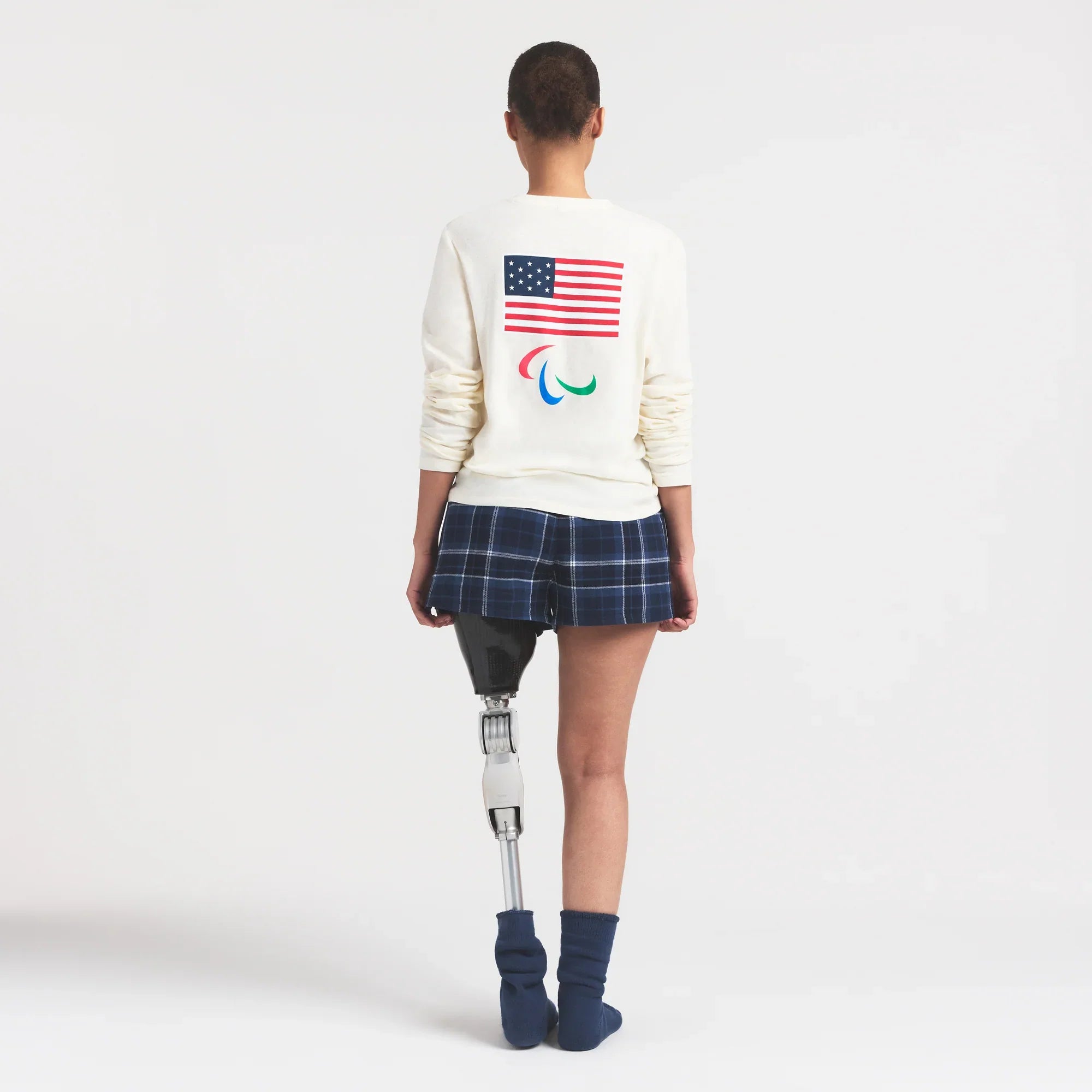 SKIMS FOR TEAM USA WORN IN JERSEY PARALYMPIC LONG SLEEVE T-SHIRT | ECRU - Sneaker Türkiye