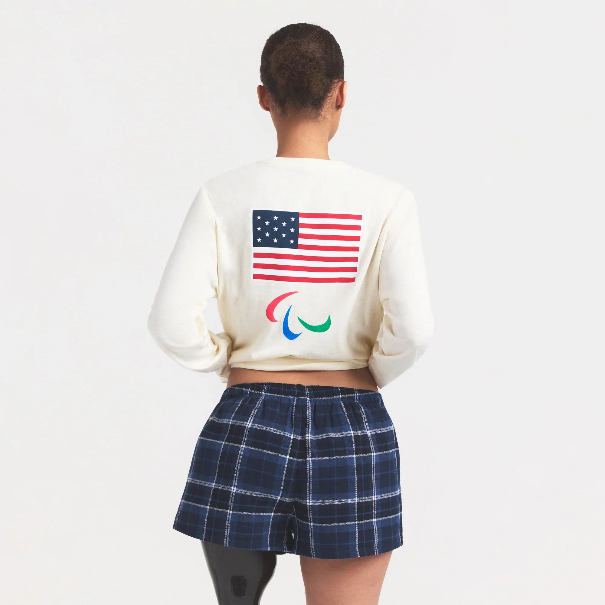 SKIMS FOR TEAM USA WORN IN JERSEY PARALYMPIC LONG SLEEVE T-SHIRT | ECRU - Sneaker Türkiye