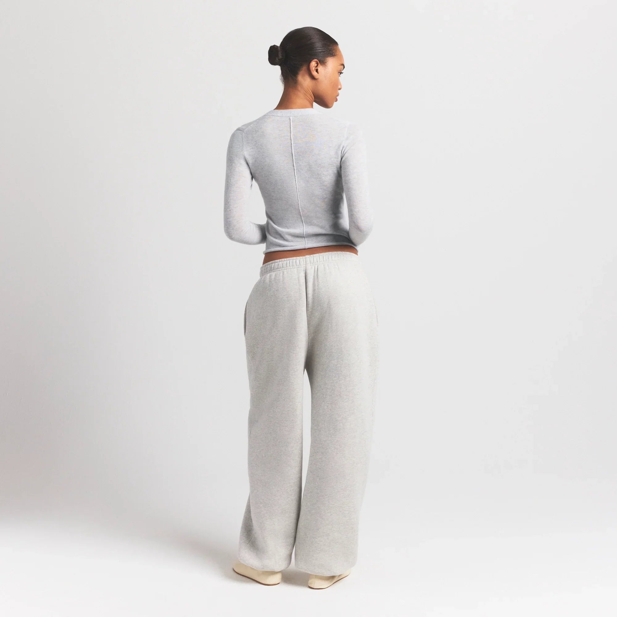 SKIMS FEATHERWEIGHT CASHMERE CARDIGAN | LIGHT HEATHER GREY - Sneaker Türkiye