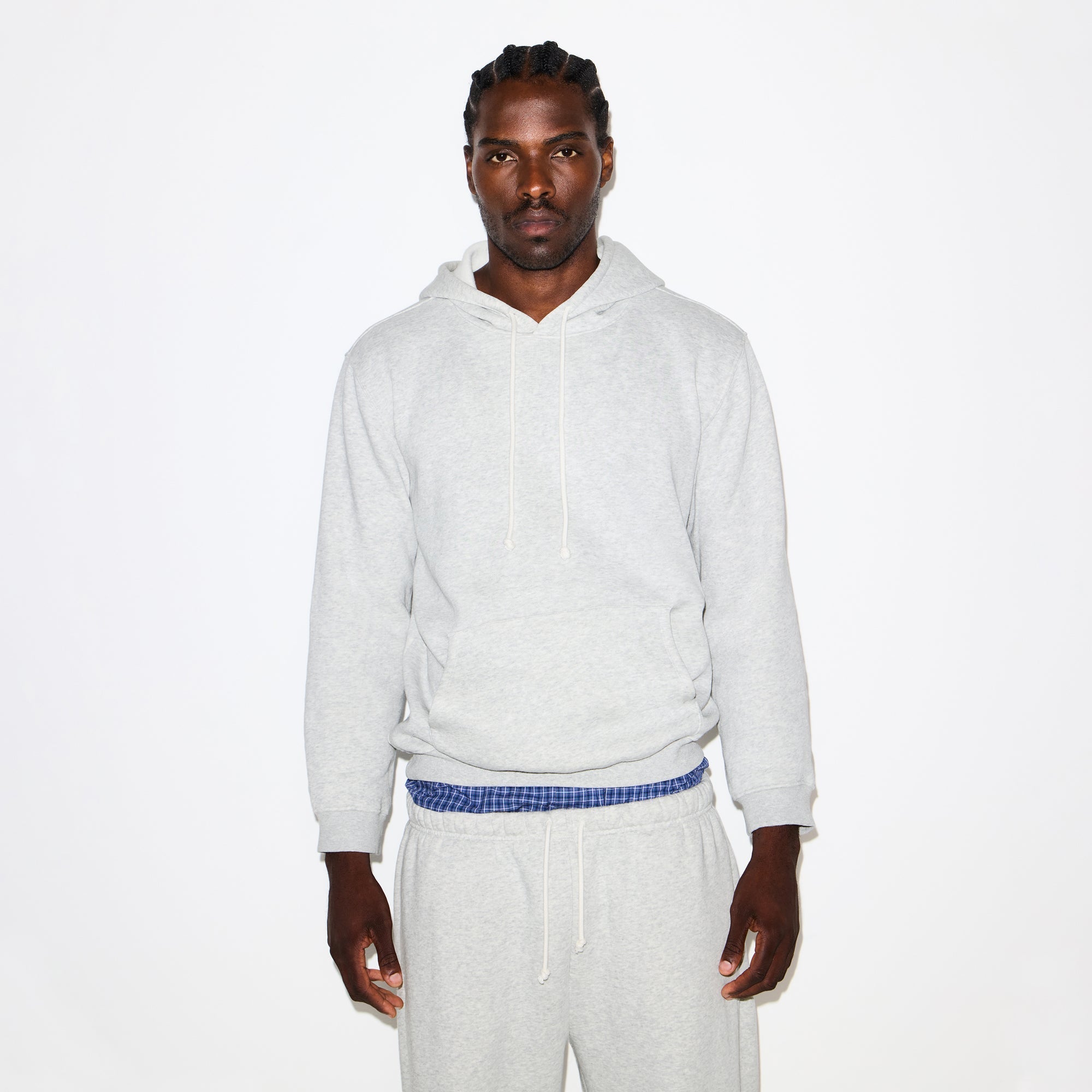 SKIMS FLEECE LOUNGE MENS CLASSIC HOODIE | LIGHT HEATHER GREY - Sneaker Türkiye