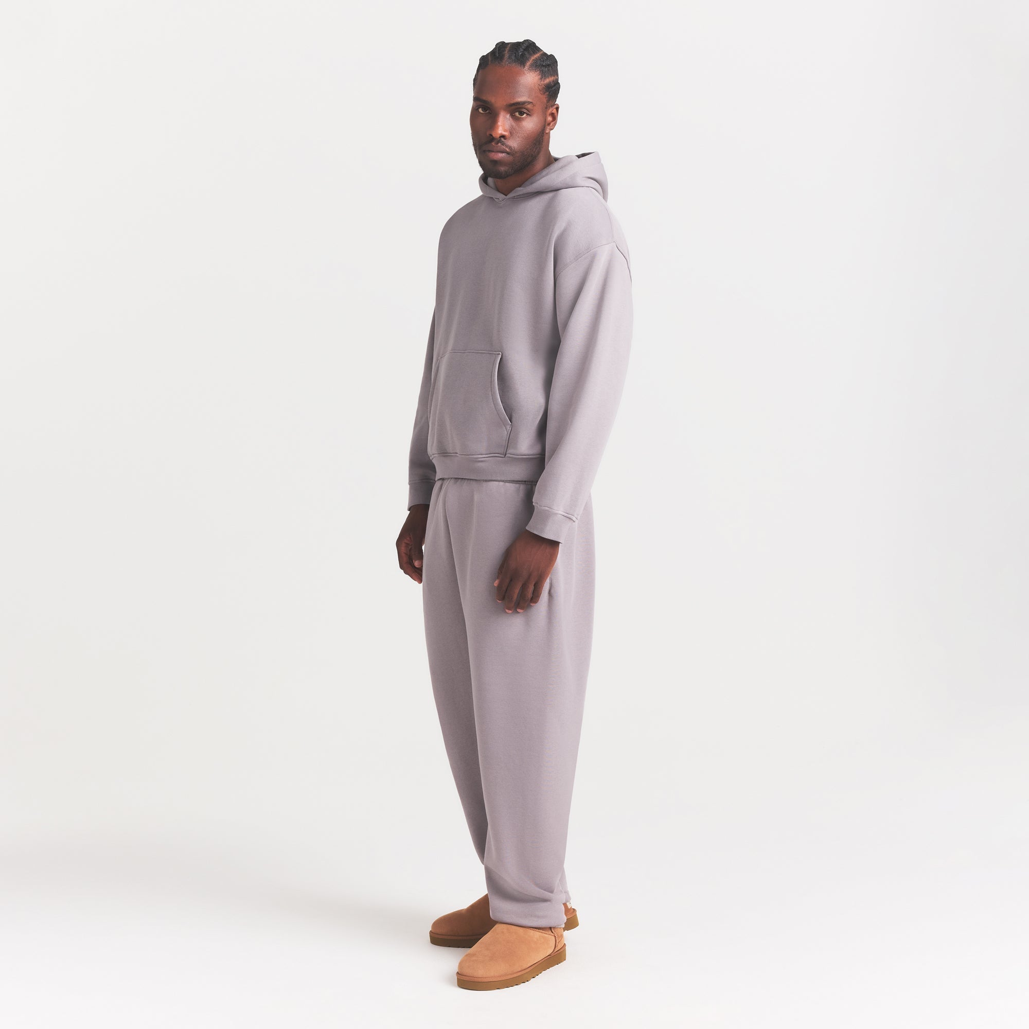 SKIMS FLEECE LOUNGE MENS RELAXED HOODIE | SHADOW - Sneaker Türkiye