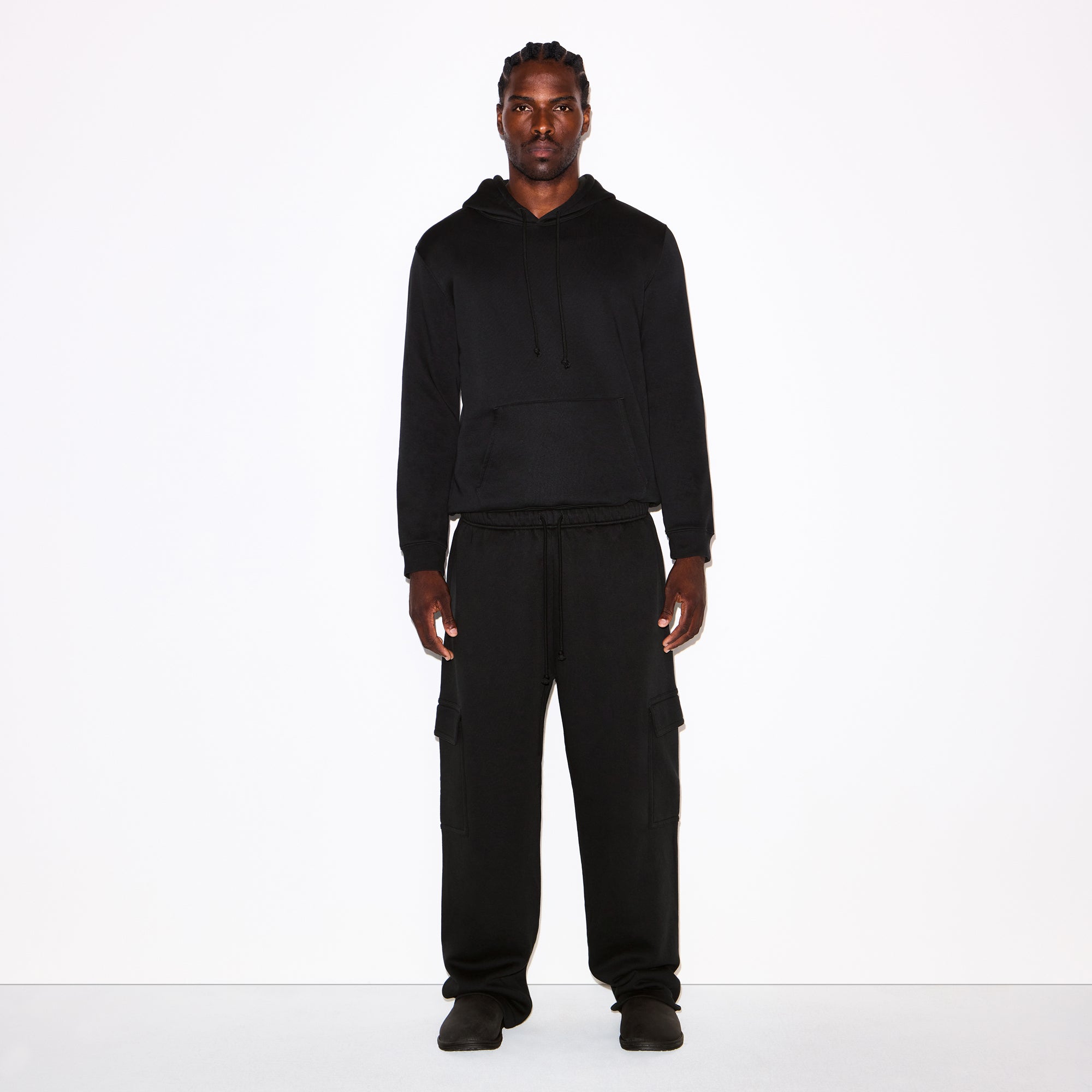 SKIMS FLEECE LOUNGE MENS CLASSIC HOODIE | WASHED ONYX - Sneaker Türkiye