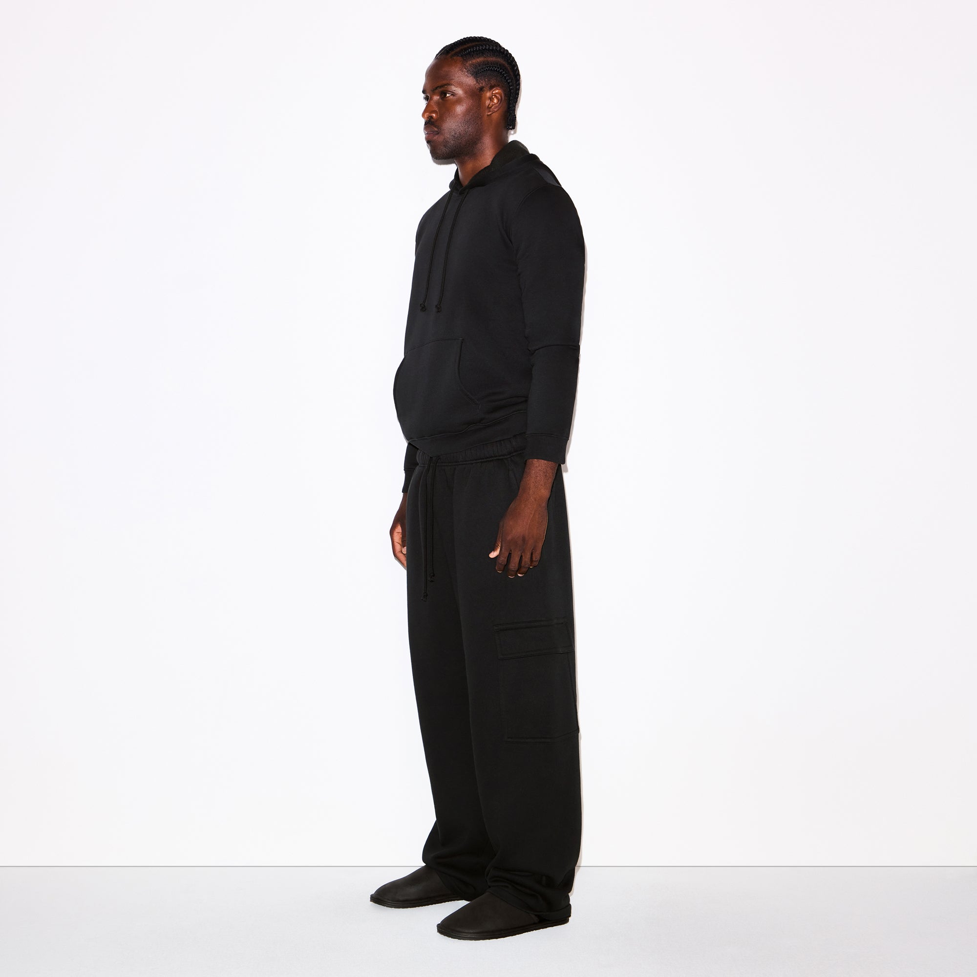 SKIMS FLEECE LOUNGE MENS CLASSIC HOODIE | WASHED ONYX - Sneaker Türkiye