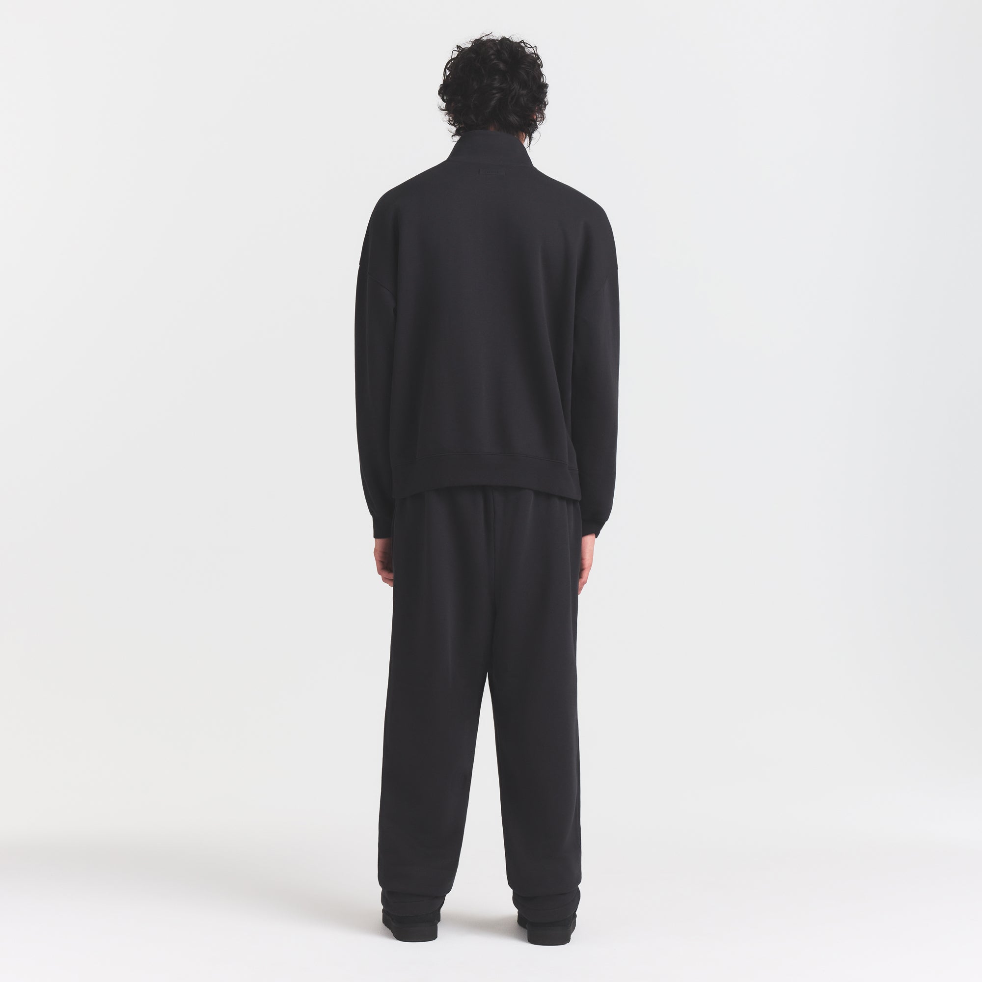 SKIMS FLEECE LOUNGE MENS RELAXED QUARTER ZIP | WASHED ONYX - Sneaker Türkiye