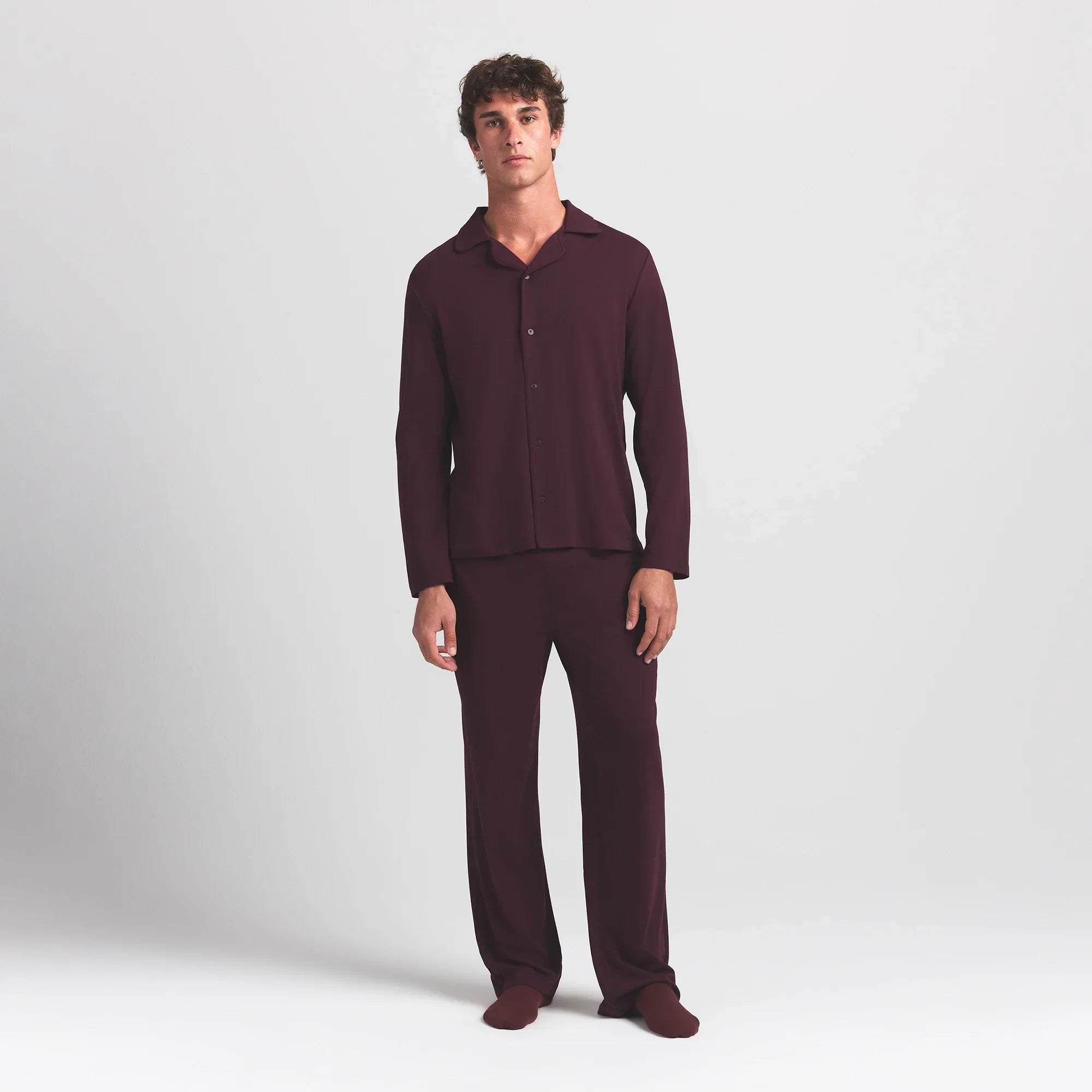 SKIMS JERSEY SLEEP MENS SLEEP SET | CURRANT - Sneaker Türkiye