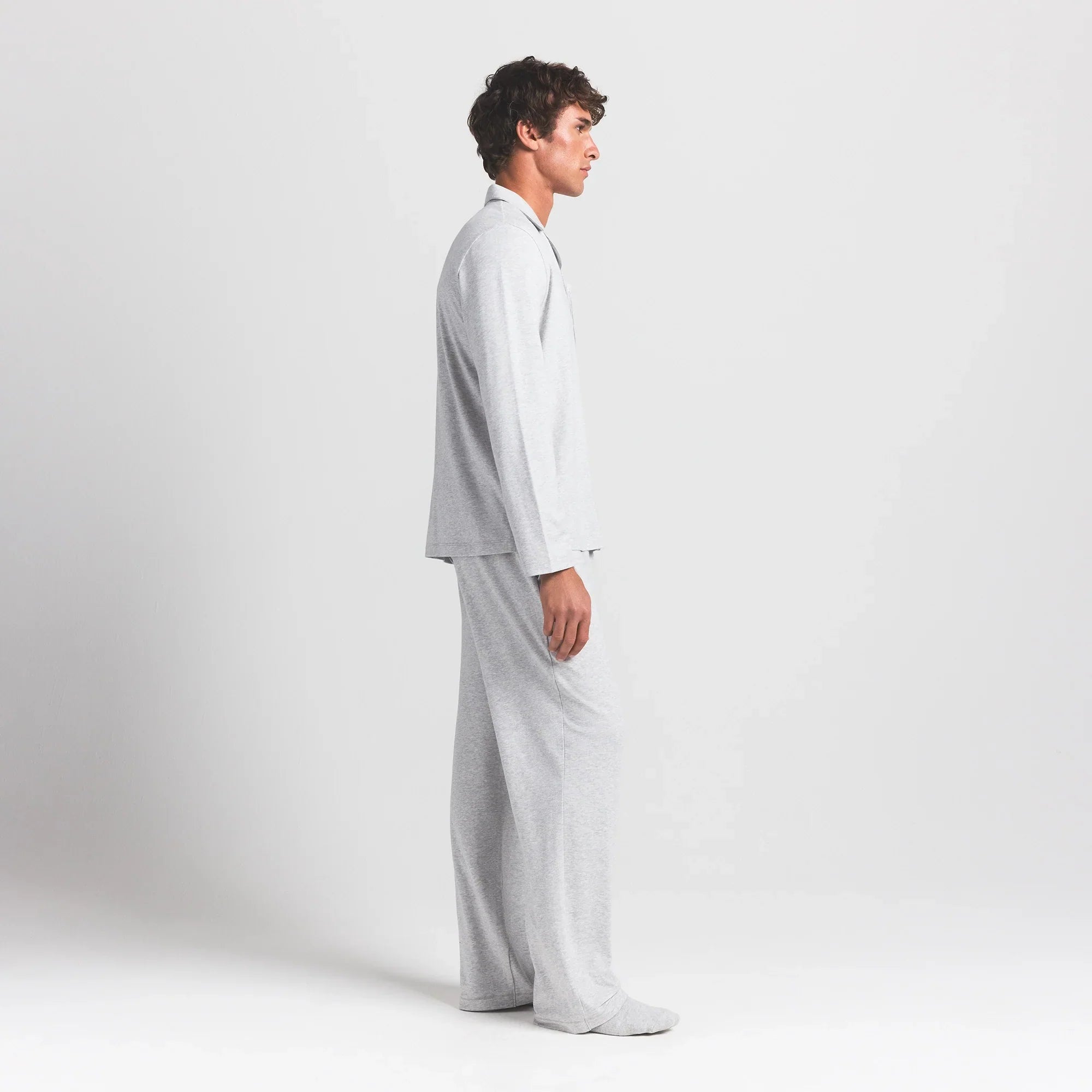 SKIMS JERSEY SLEEP MENS SLEEP SET | LIGHT HEATHER GREY - Sneaker Türkiye