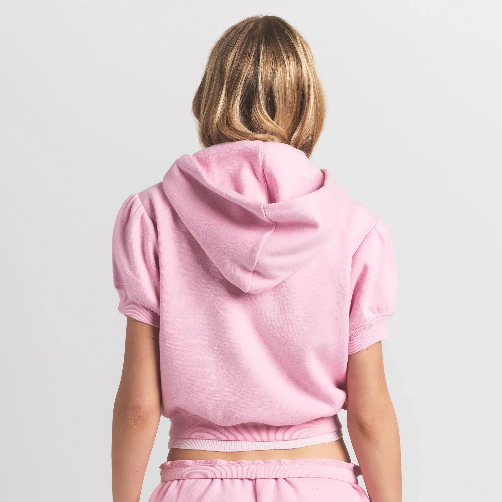 SKIMS COTTON FLEECE BUBBLE SLEEVE CROPPED ZIP UP | HALITE - Sneaker Türkiye