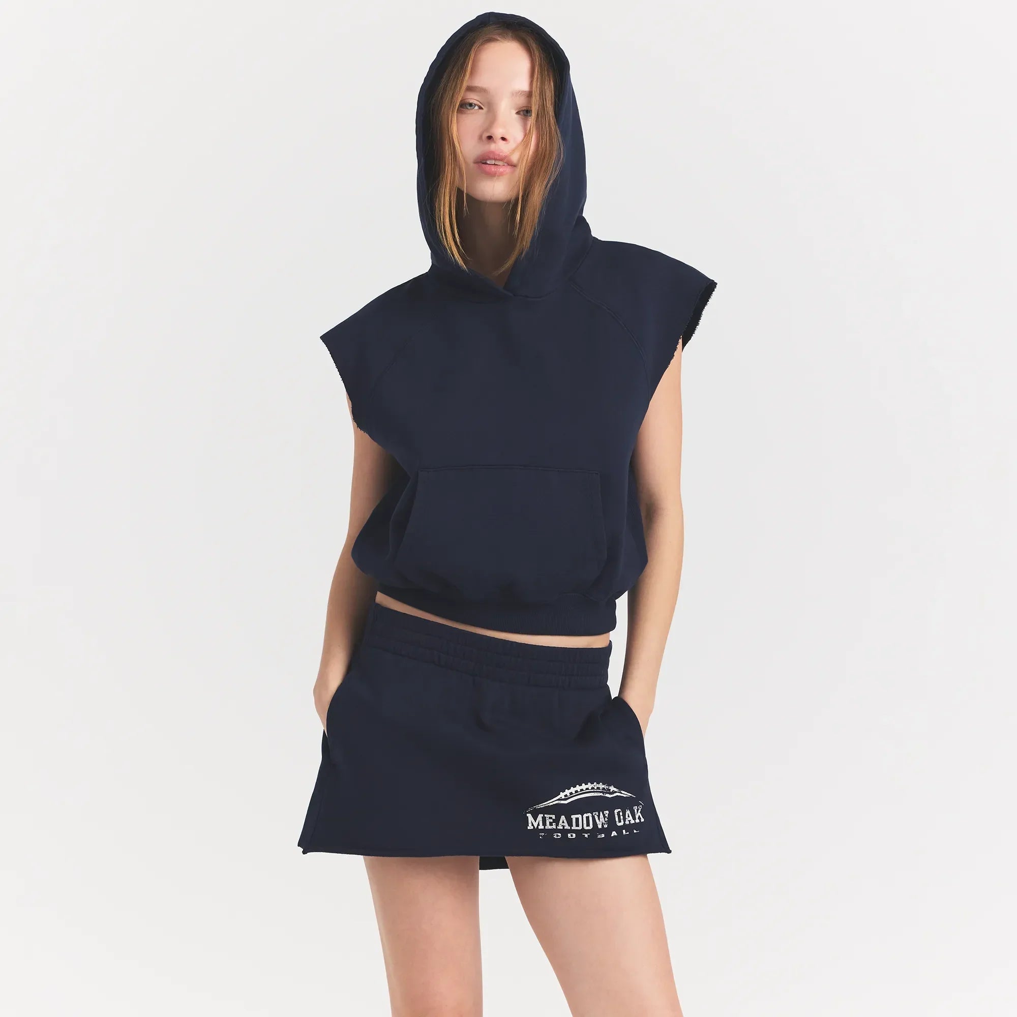 SKIMS BOYFRIEND FLEECE MUSCLE PULLOVER | NAVY - Sneaker Türkiye
