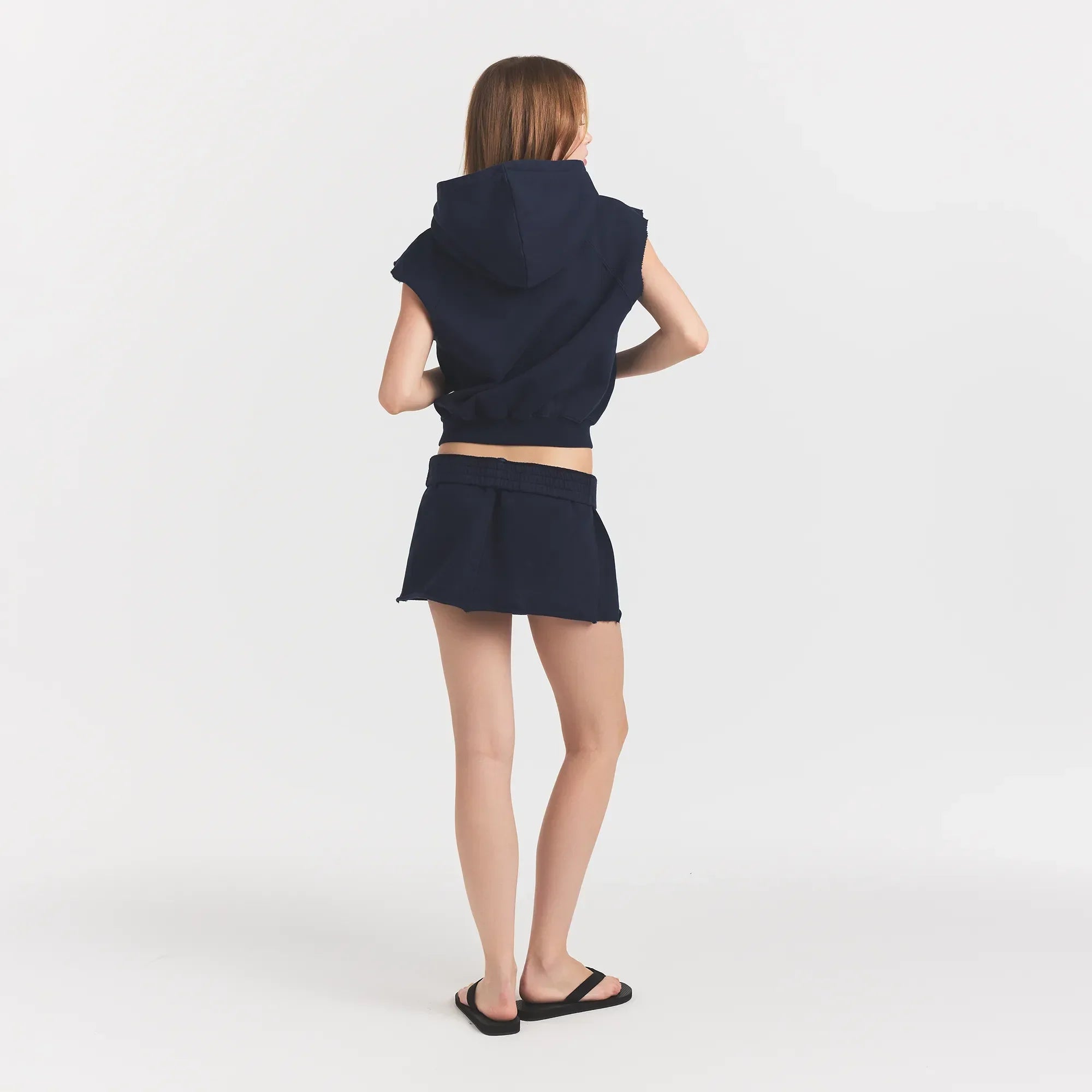 SKIMS BOYFRIEND FLEECE MUSCLE PULLOVER | NAVY - Sneaker Türkiye