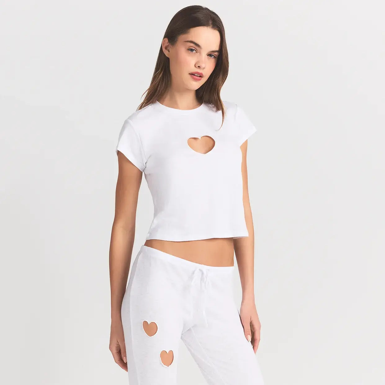 SKIMS WORN IN JERSEY HEART BABY TEE | SNOW - Sneaker Türkiye