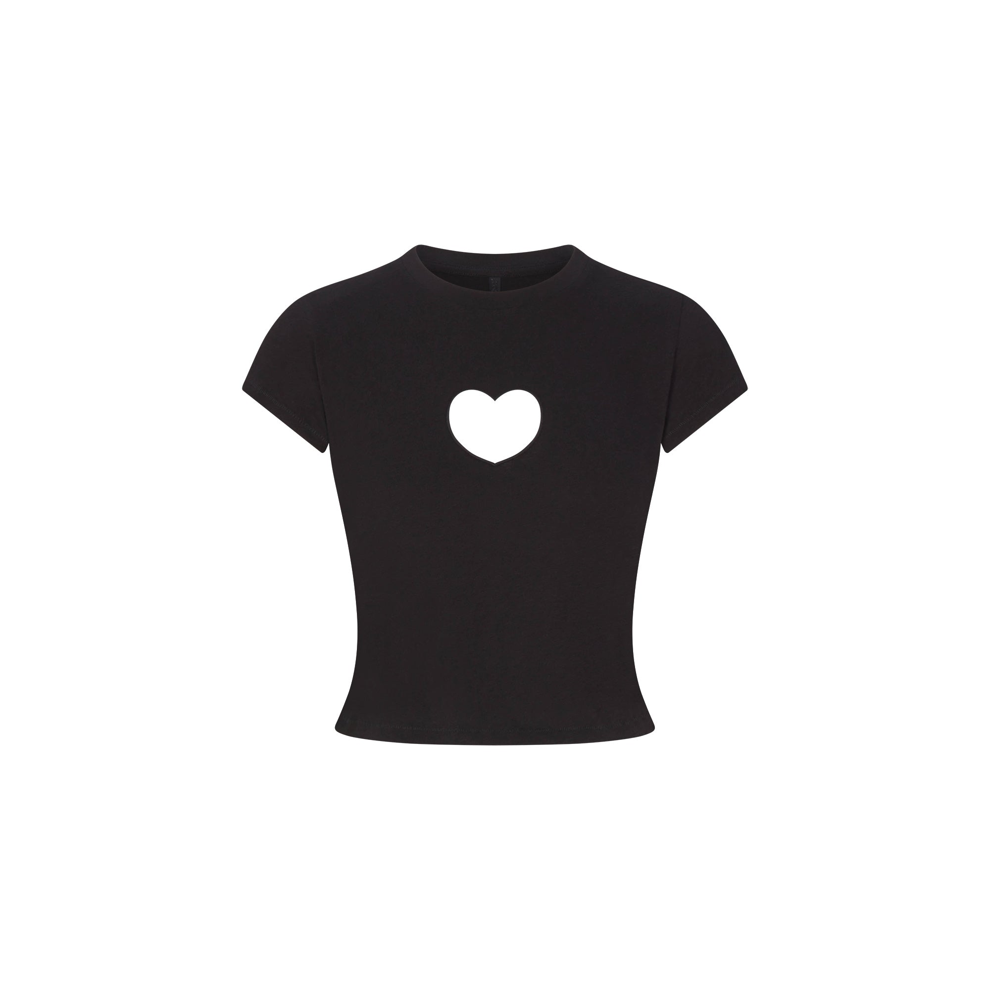 SKIMS WORN IN JERSEY HEART BABY TEE | WASHED ONYX - Sneaker Türkiye