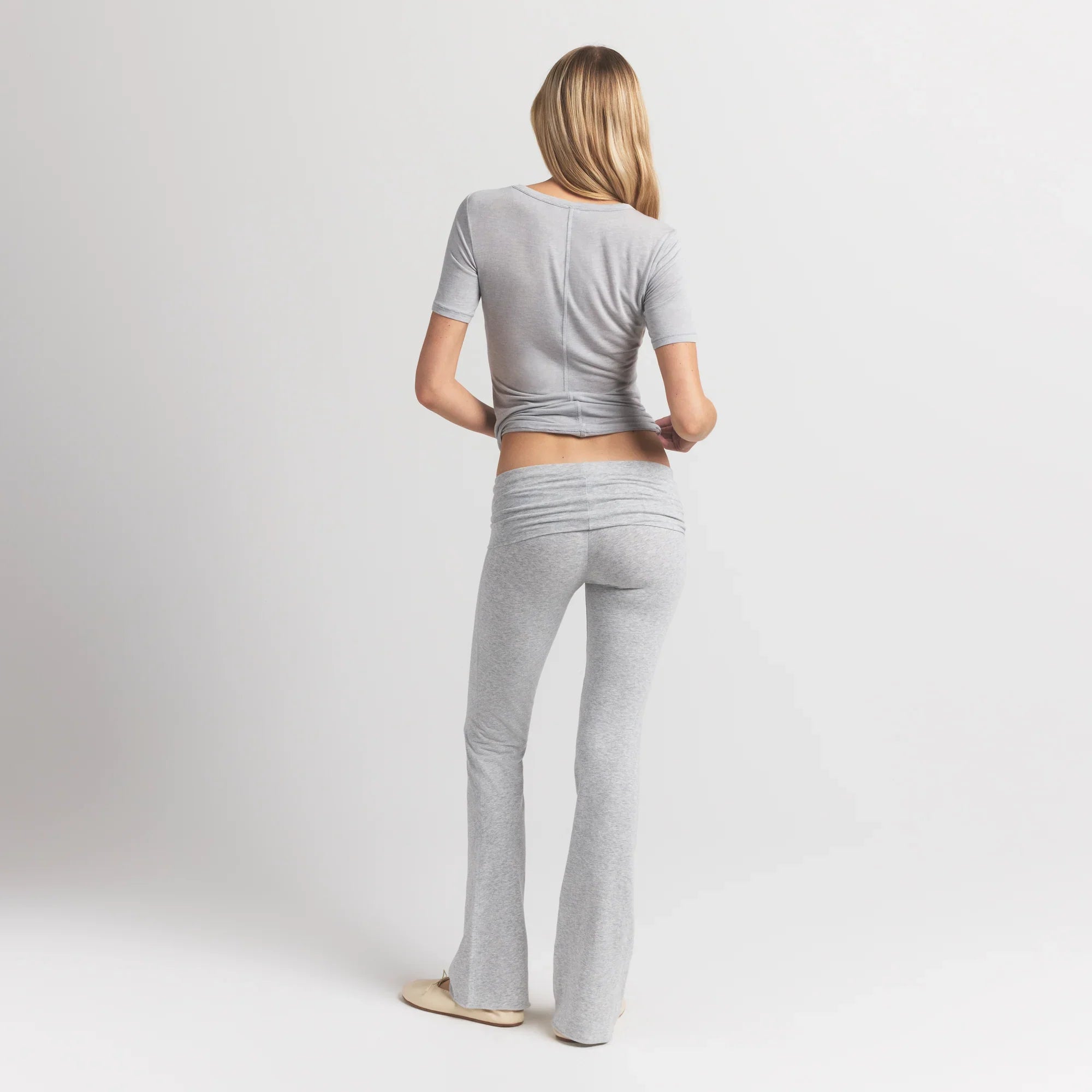 SKIMS SHEER MODAL LONG T-SHIRT | HEATHER GREY - Sneaker Türkiye