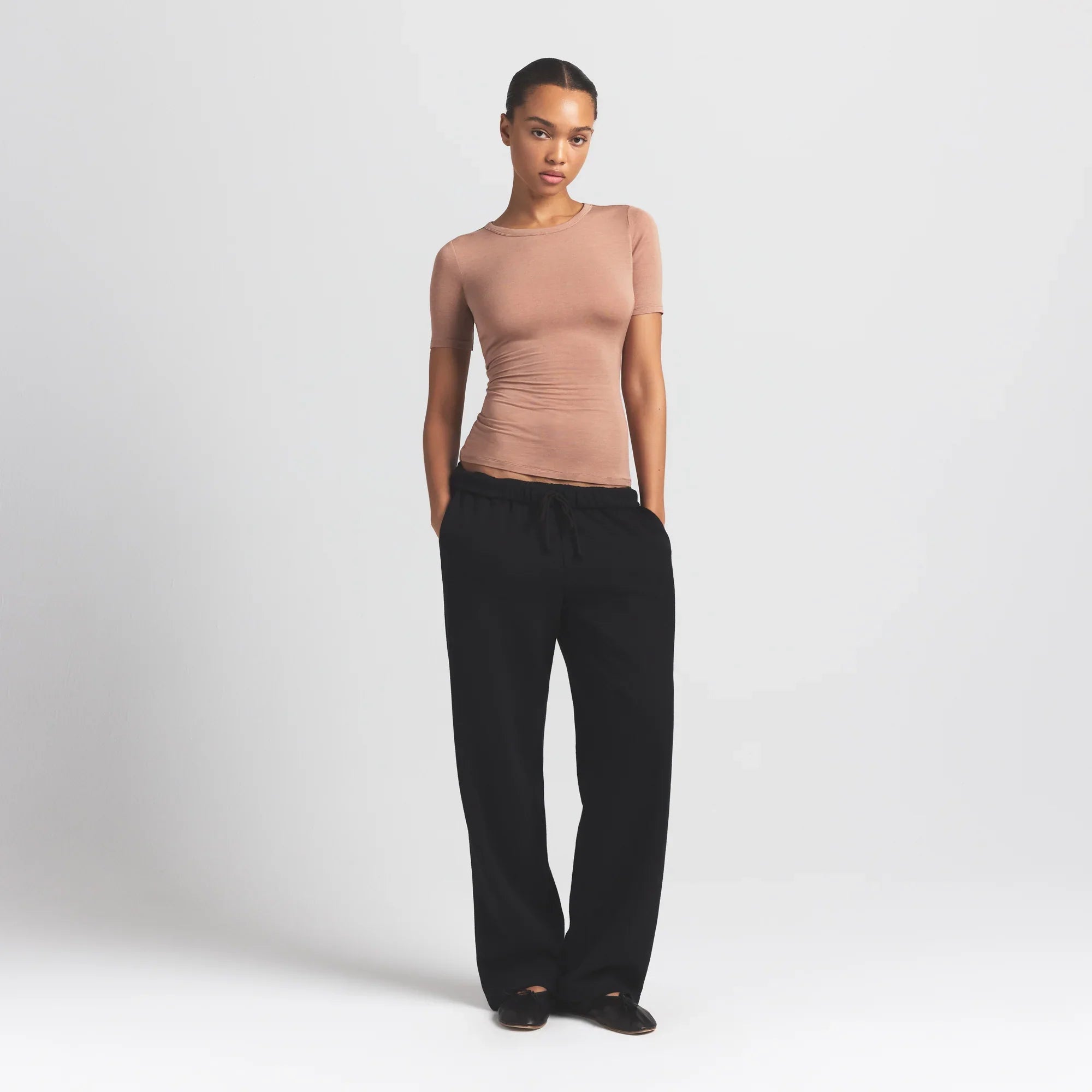 SKIMS SHEER MODAL LONG T-SHIRT | SIENNA - Sneaker Türkiye