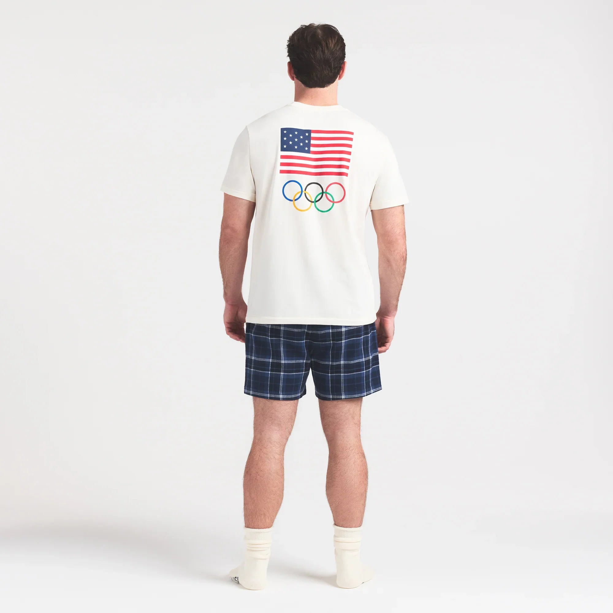 SKIMS FOR TEAM USA JERSEY SLEEP MENS OLYMPIC T-SHIRT | ECRU - Sneaker Türkiye