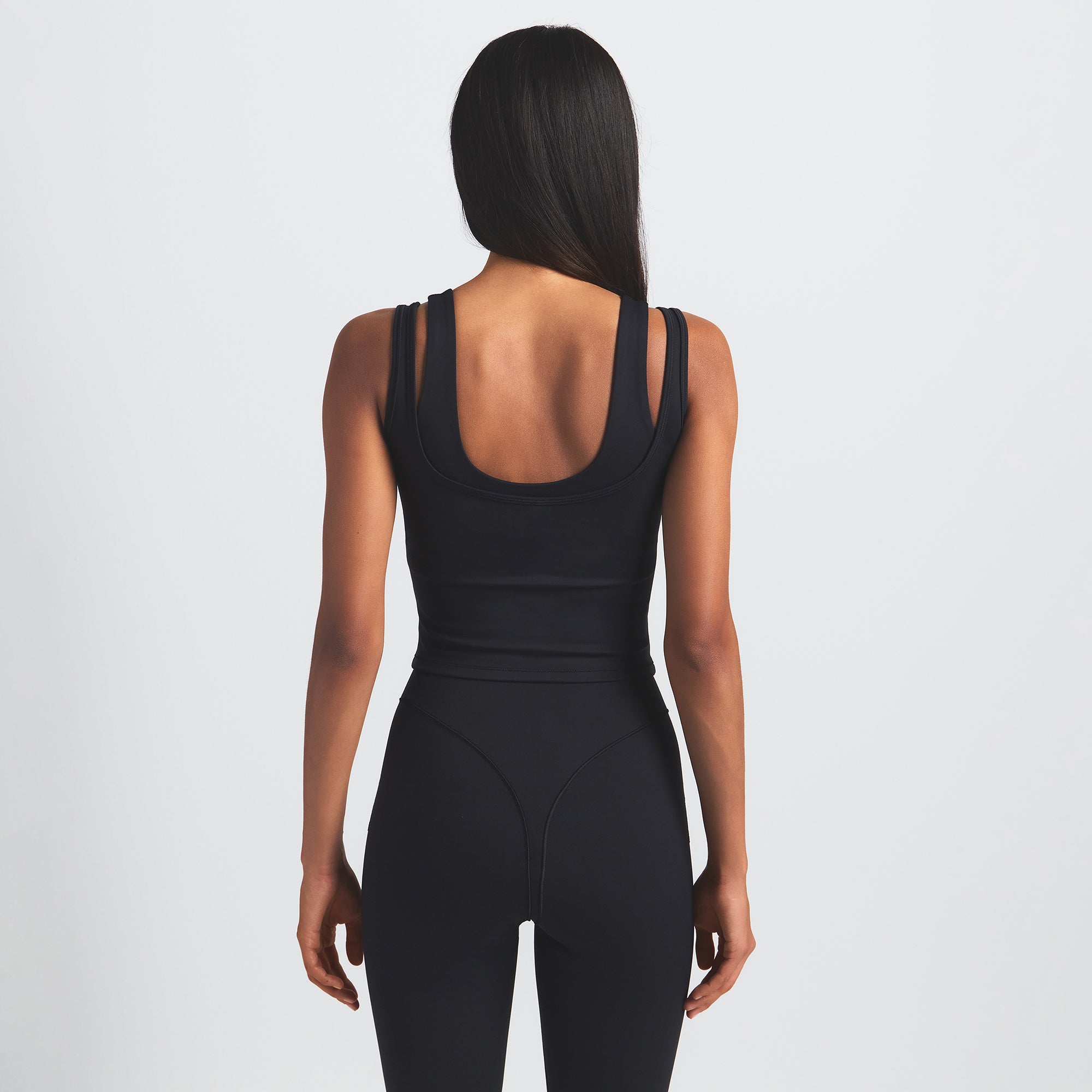 NikeSKIMS MATTE DOUBLE STRAP SCOOP TANK | OBSIDIAN - Sneaker Türkiye