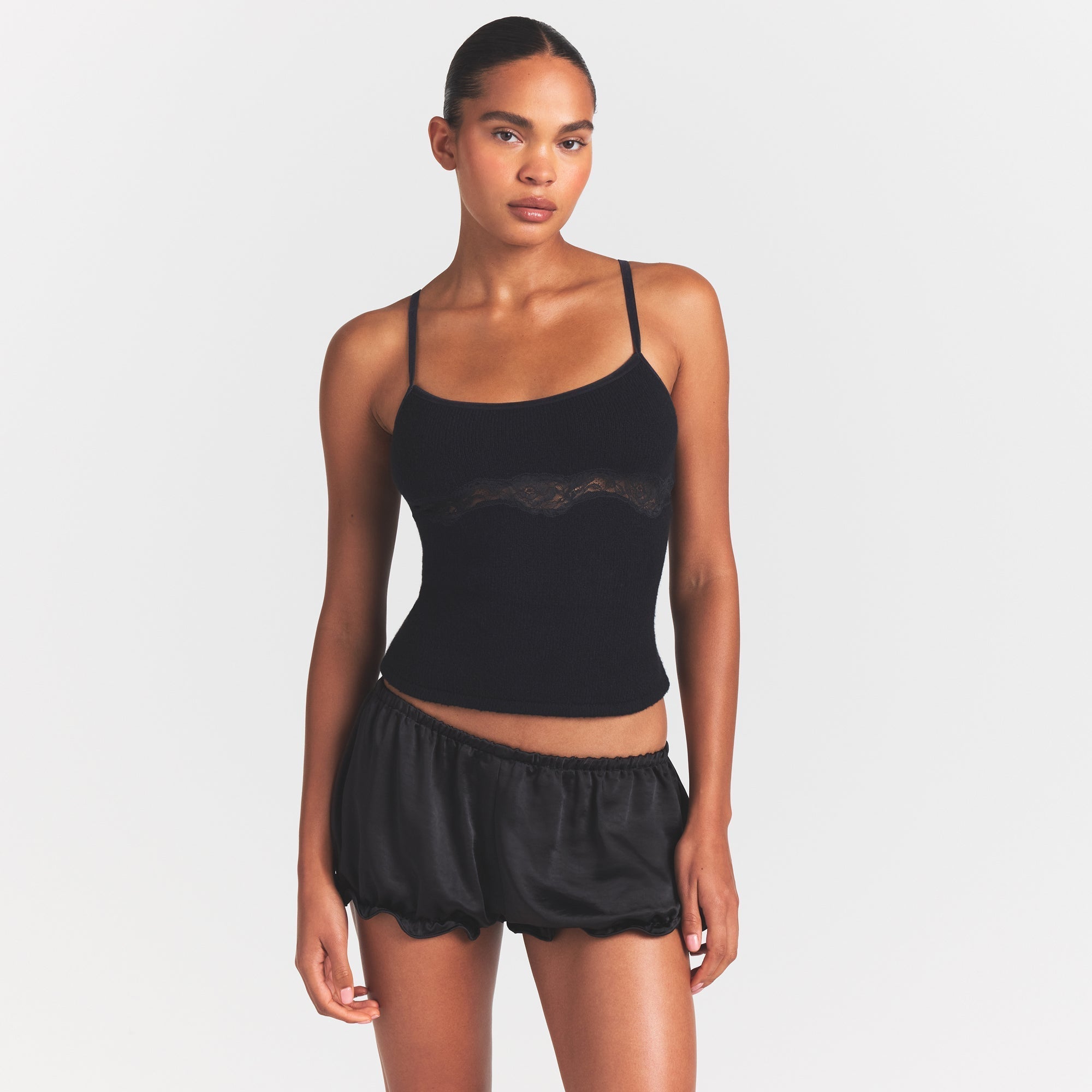 SKIMS LACE KNIT TANK | OBSIDIAN - Sneaker Türkiye