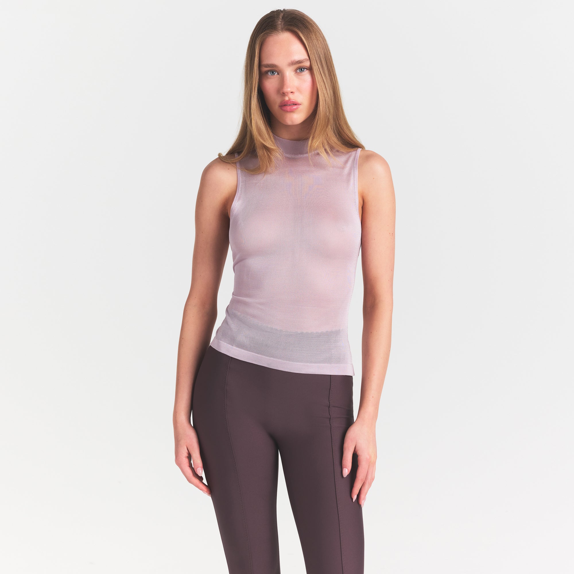SKIMS SLINKY KNIT MOCK NECK TANK | IRIS MICA - Sneaker Türkiye