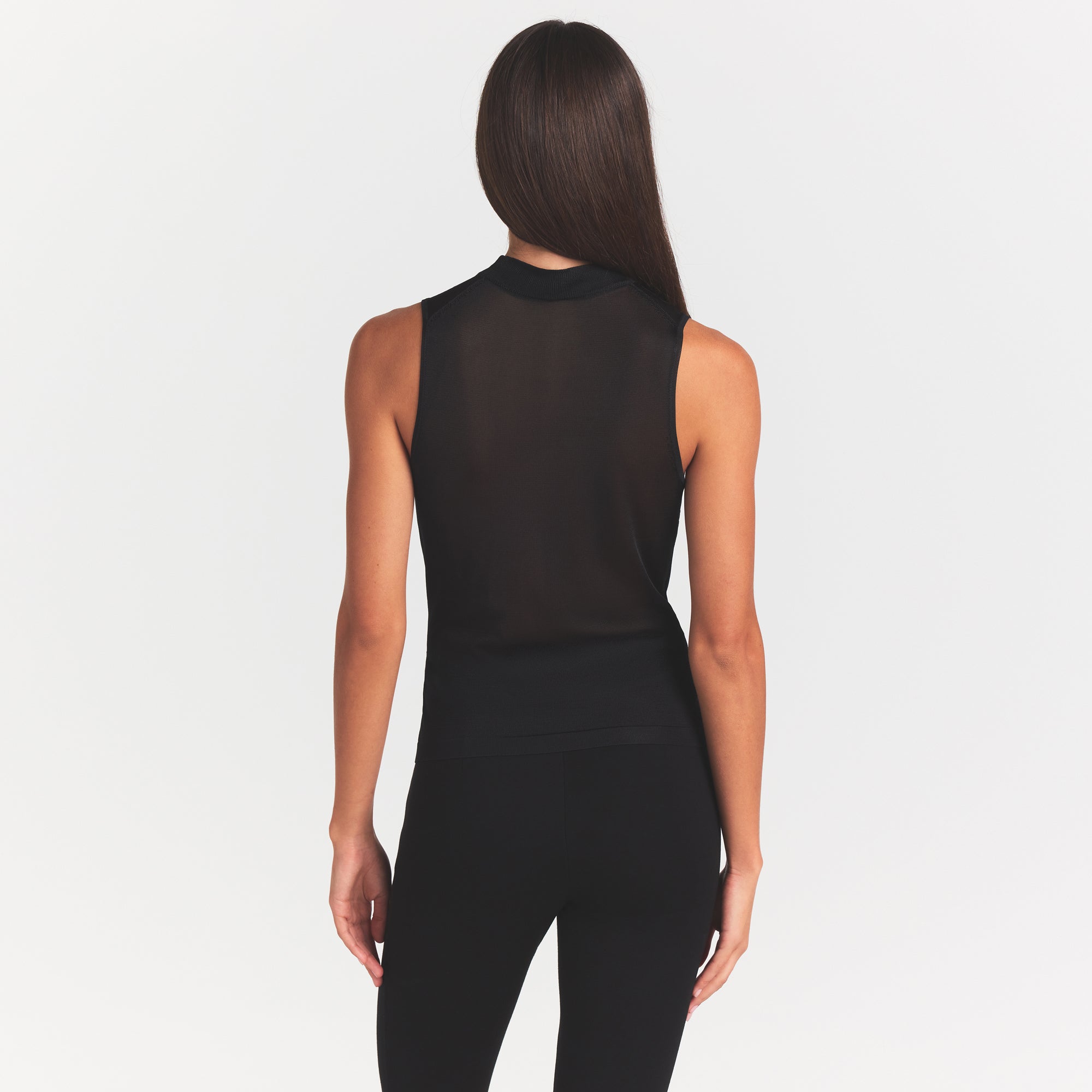SKIMS SLINKY KNIT MOCK NECK TANK | OBSIDIAN - Sneaker Türkiye