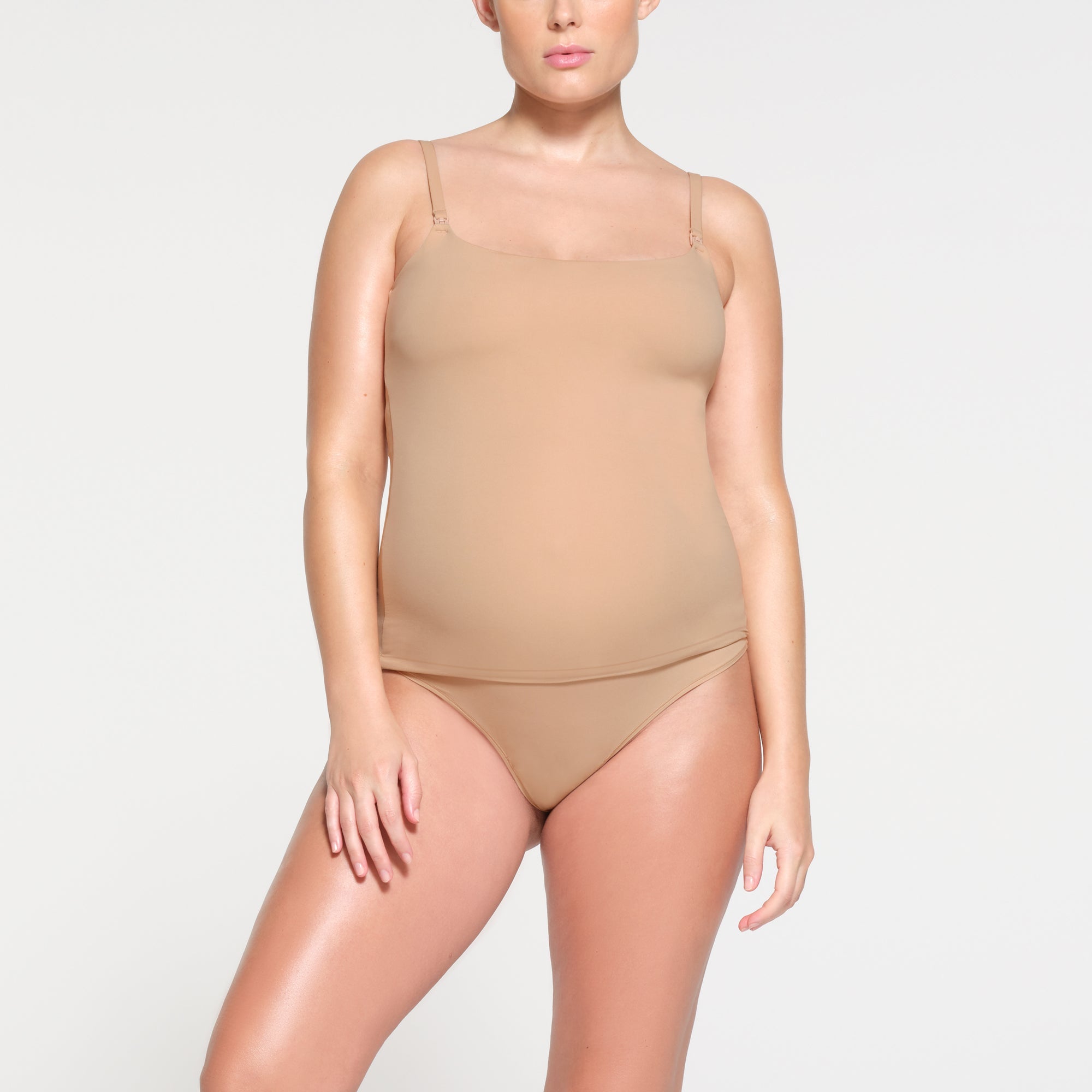 SKIMS FITS EVERYBODY MATERNITY NURSING TANK | CLAY - Sneaker Türkiye