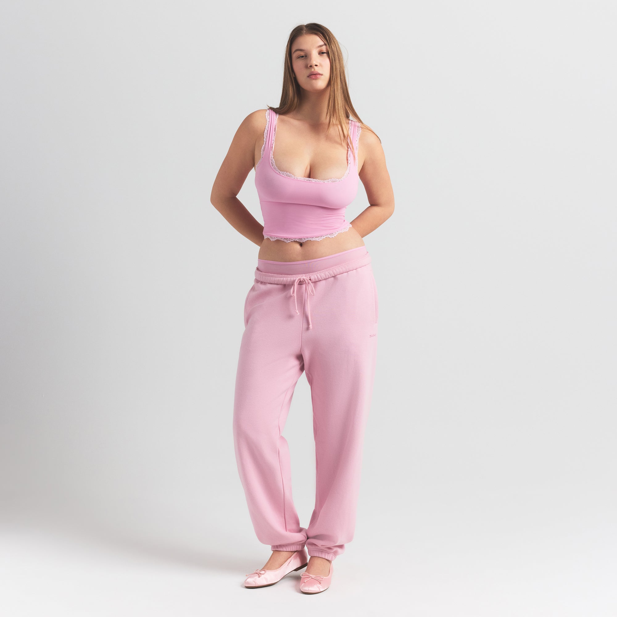 SKIMS FITS EVERYBODY LACE TANK | BUBBLE GUM TONAL - Sneaker Türkiye