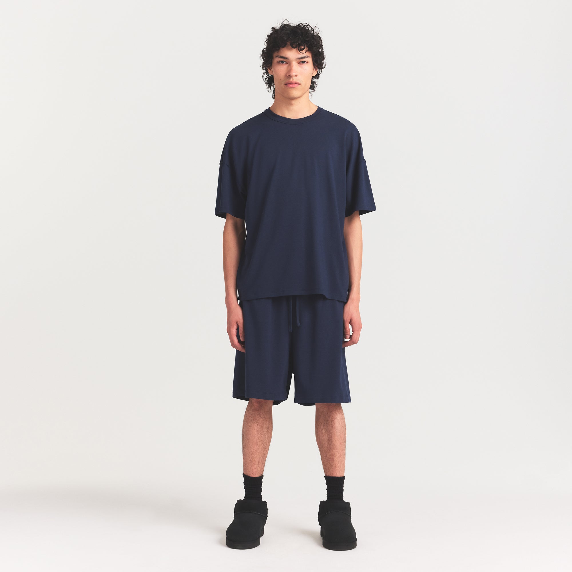 SKIMS JERSEY LOUNGE MENS OVERBedenD T-SHIRT | NAVY - Sneaker Türkiye