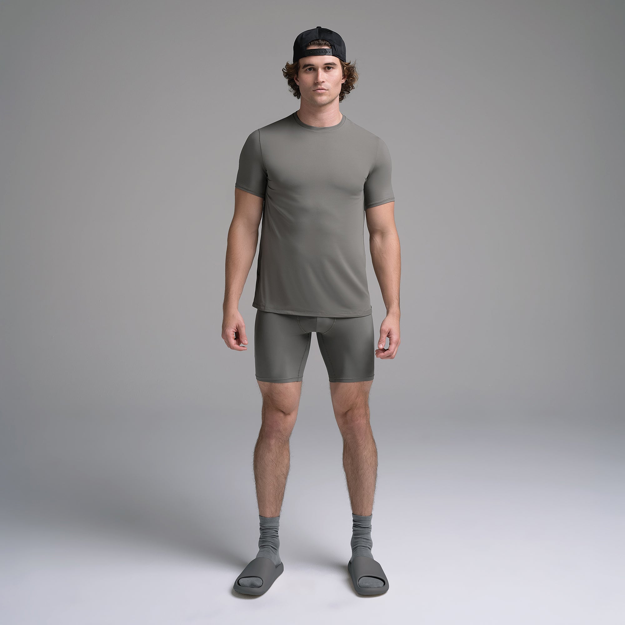 SKIMS FLEX MENS T-SHIRT | GUNMETAL - Sneaker Türkiye