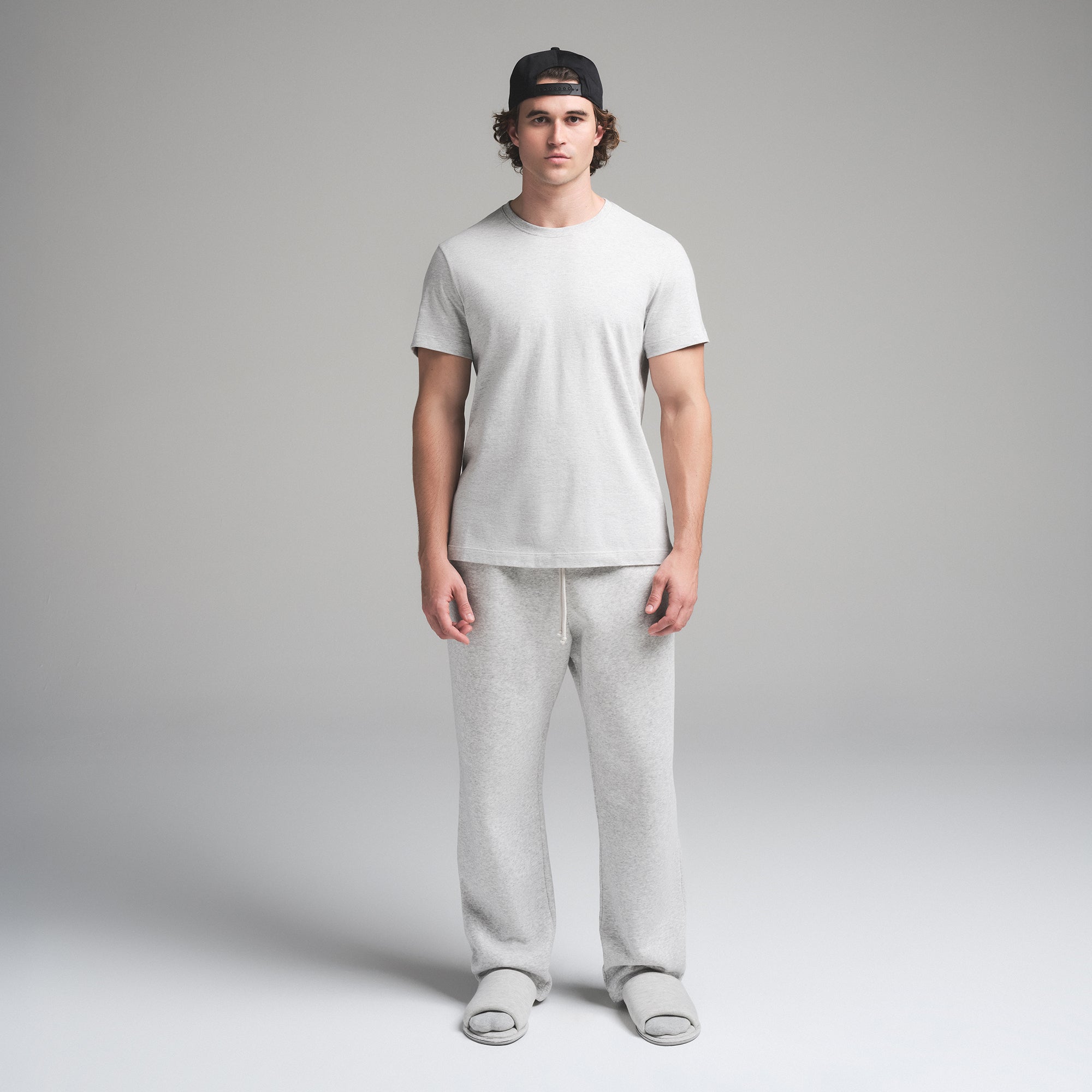 SKIMS COTTON MENS CLASSIC T-SHIRT | LIGHT HEATHER GREY - Sneaker Türkiye