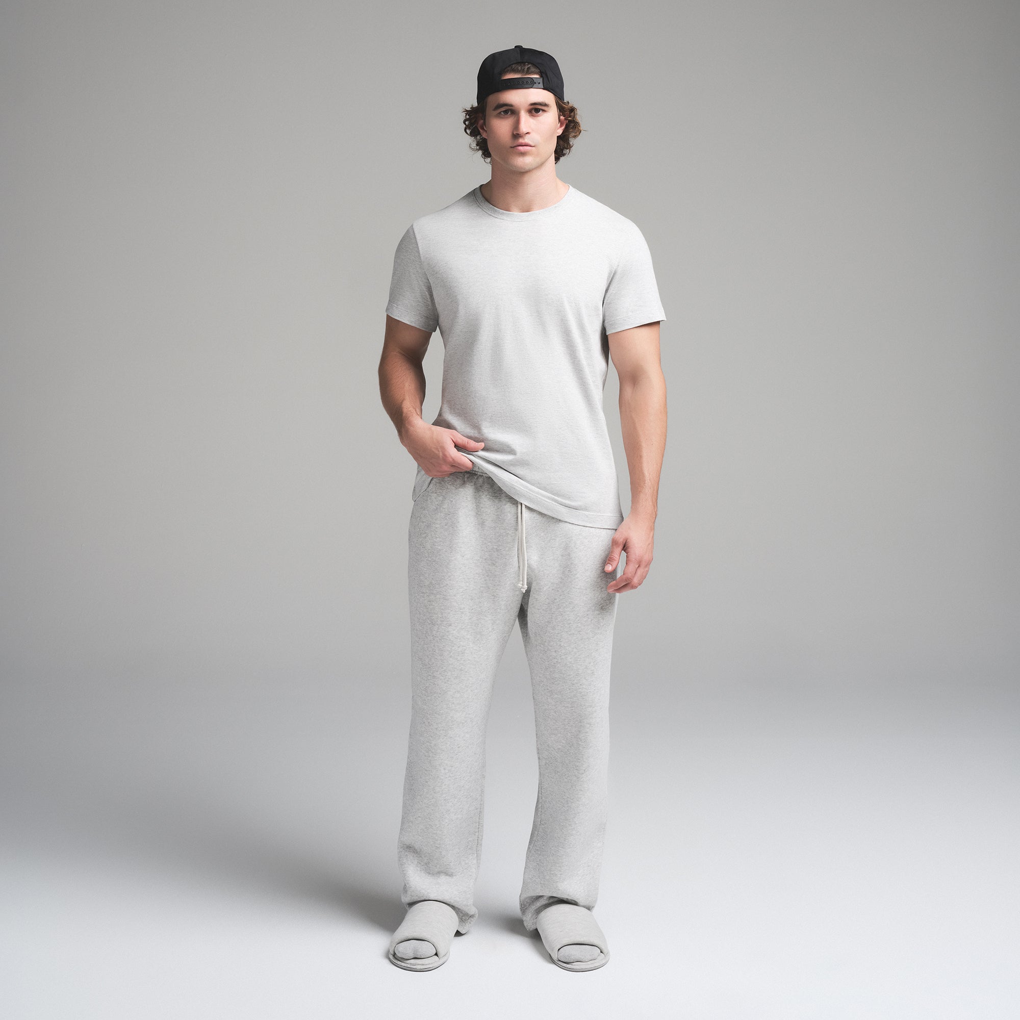 SKIMS COTTON MENS CLASSIC T-SHIRT | LIGHT HEATHER GREY - Sneaker Türkiye