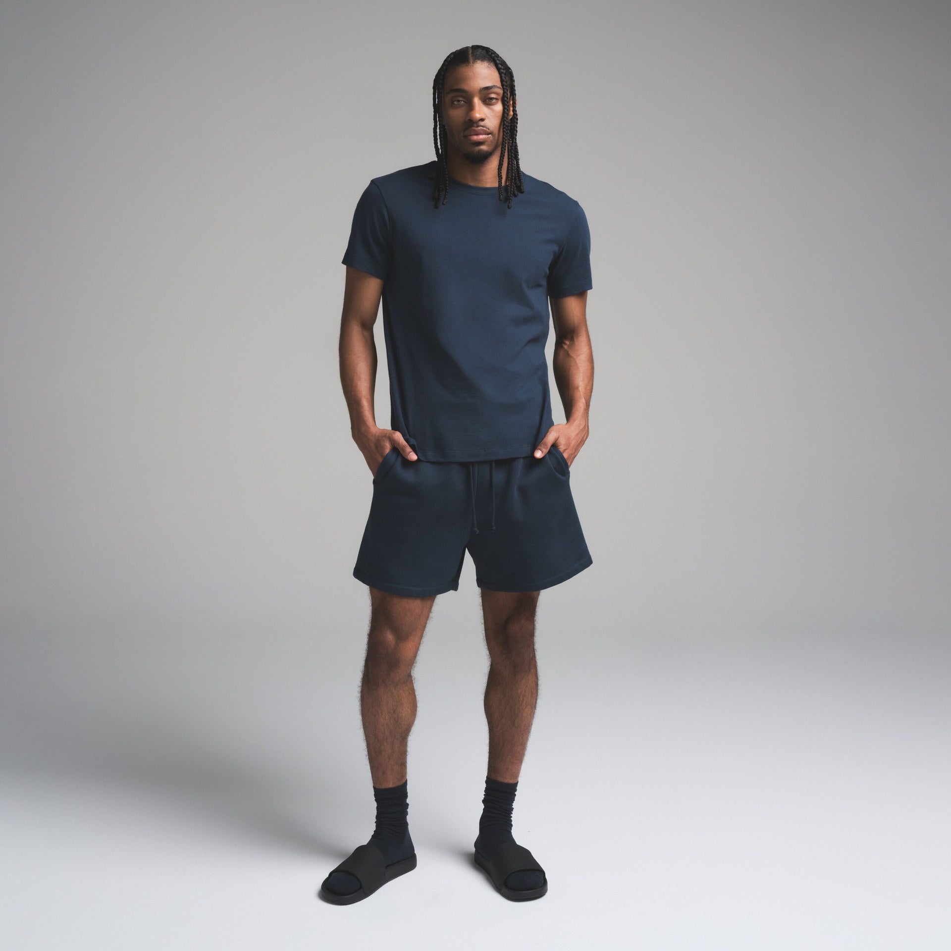 SKIMS COTTON MENS CLASSIC T-SHIRT | NAVY - Sneaker Türkiye