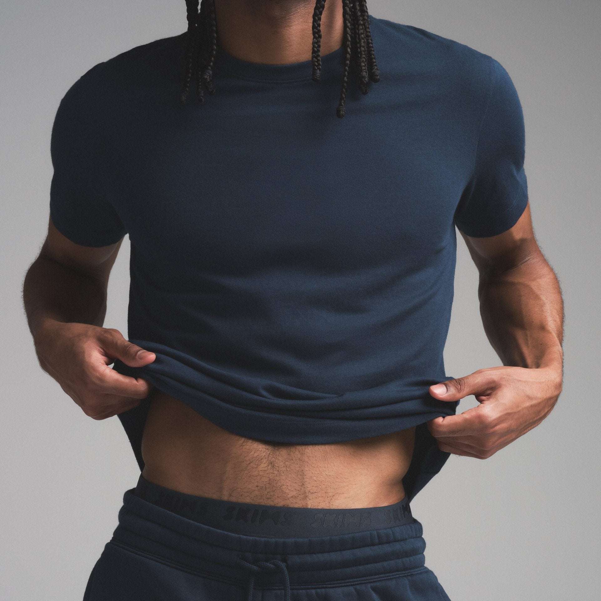 SKIMS COTTON MENS CLASSIC T-SHIRT | NAVY - Sneaker Türkiye