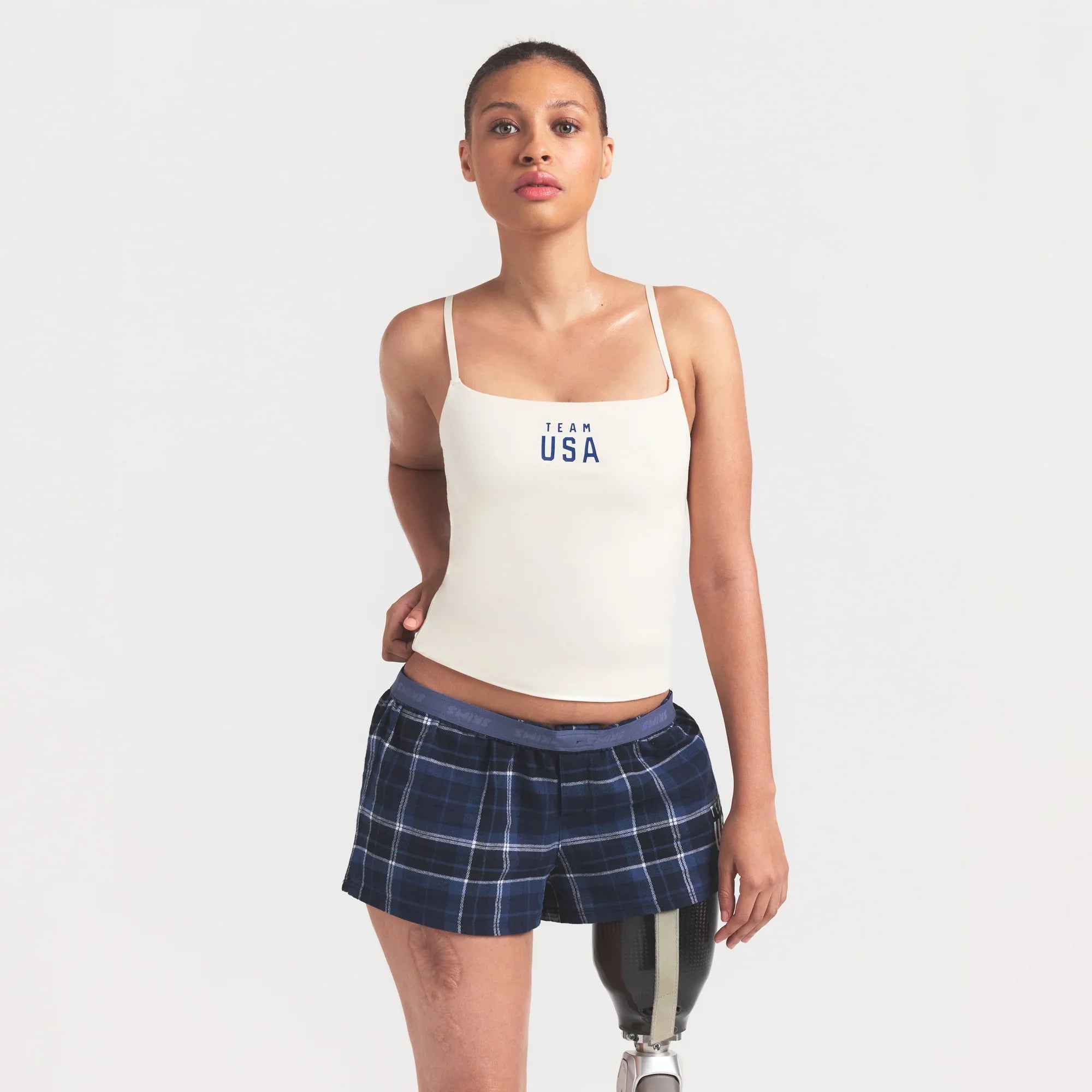 SKIMS FOR TEAM USA COTTON JERSEY PARALYMPIC CAMI | ECRU - Sneaker Türkiye