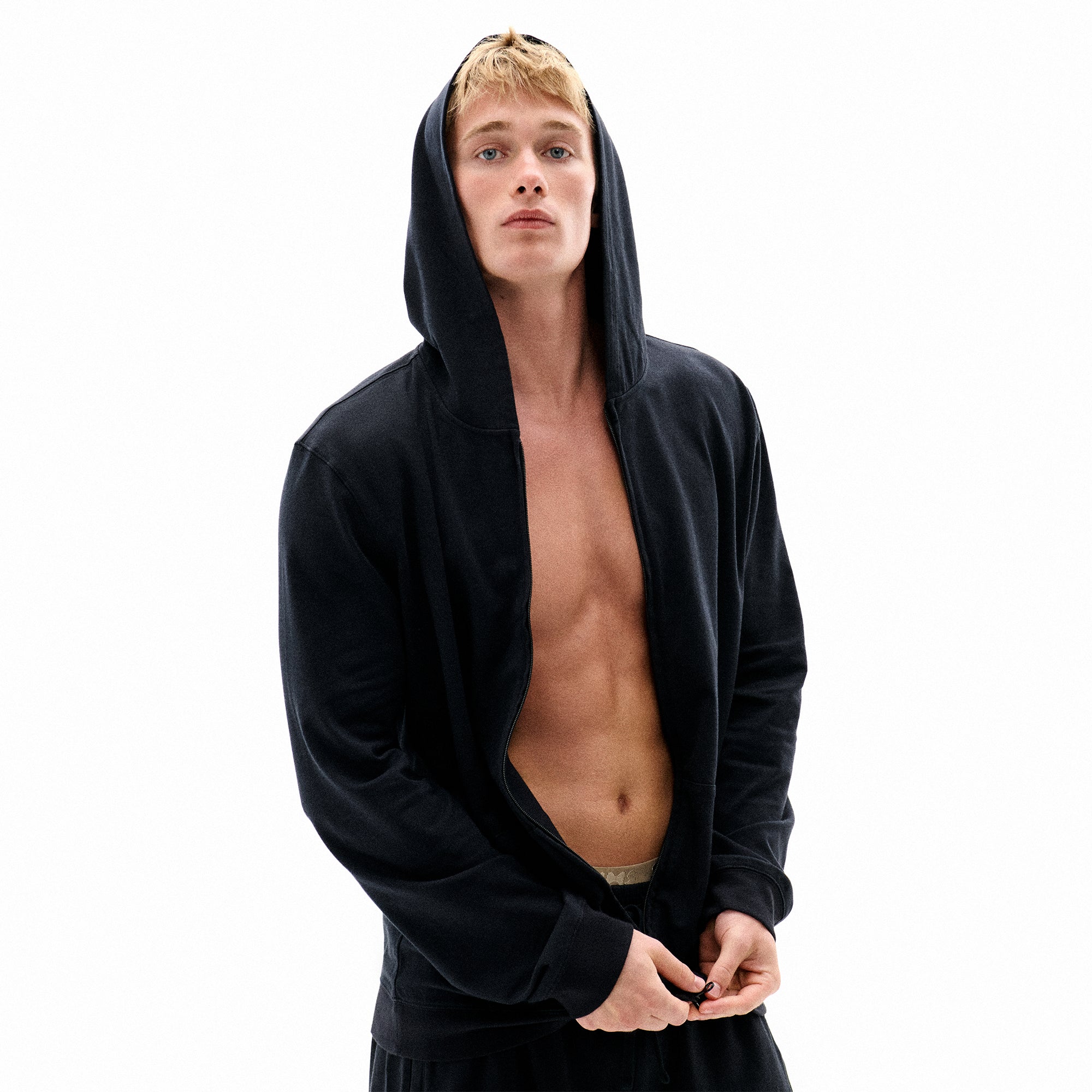 SKIMS JERSEY LOUNGE MENS ZIP UP HOODIE | OBSIDIAN - Sneaker Türkiye