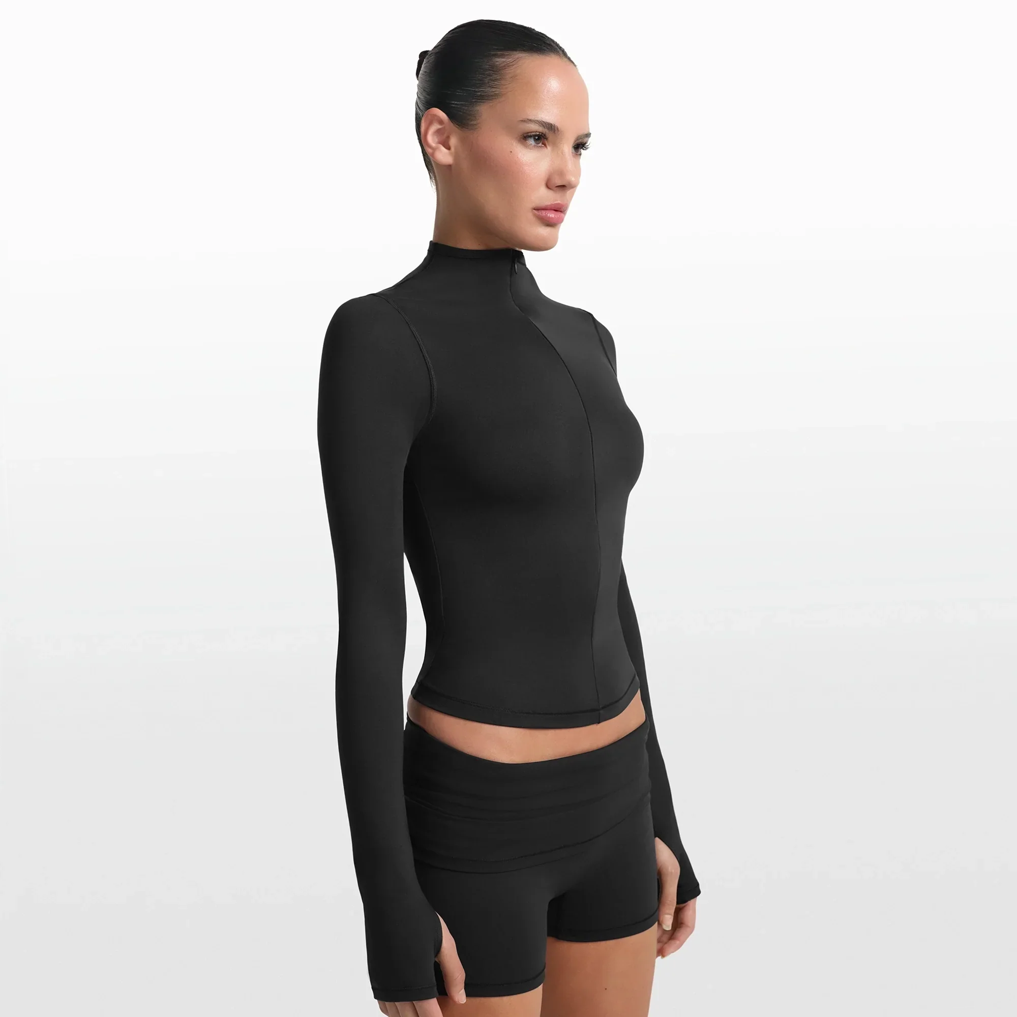 NikeSKIMS MATTE ZIP FRONT TOP | OBSIDIAN - Sneaker Türkiye