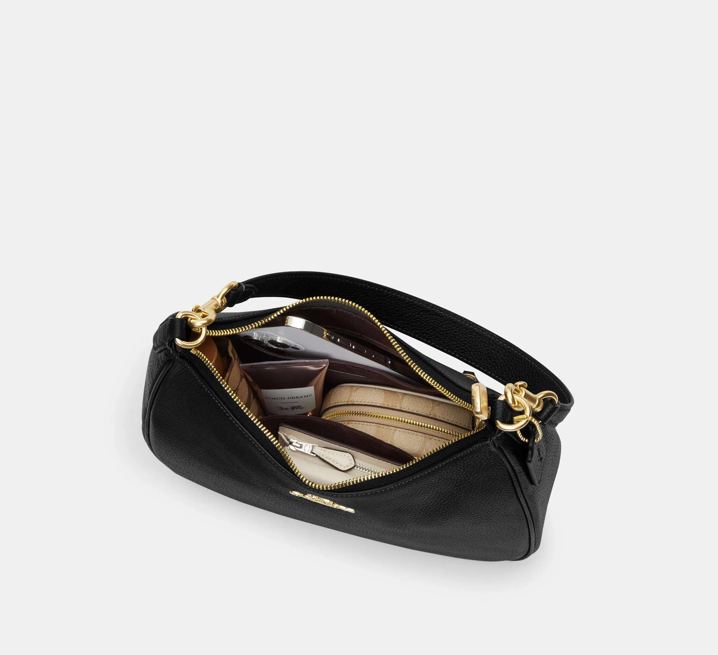 Coach Teri Hobo Bag In Signature – Silver/Sand/Taupe - Sneaker Türkiye