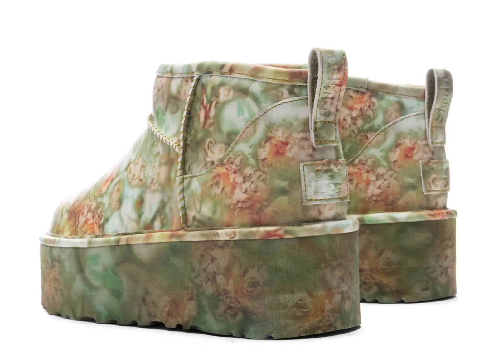 Ugg Classic Ultra Mini Platform Boot Collina Strada Green Floral - Sneaker Türkiye